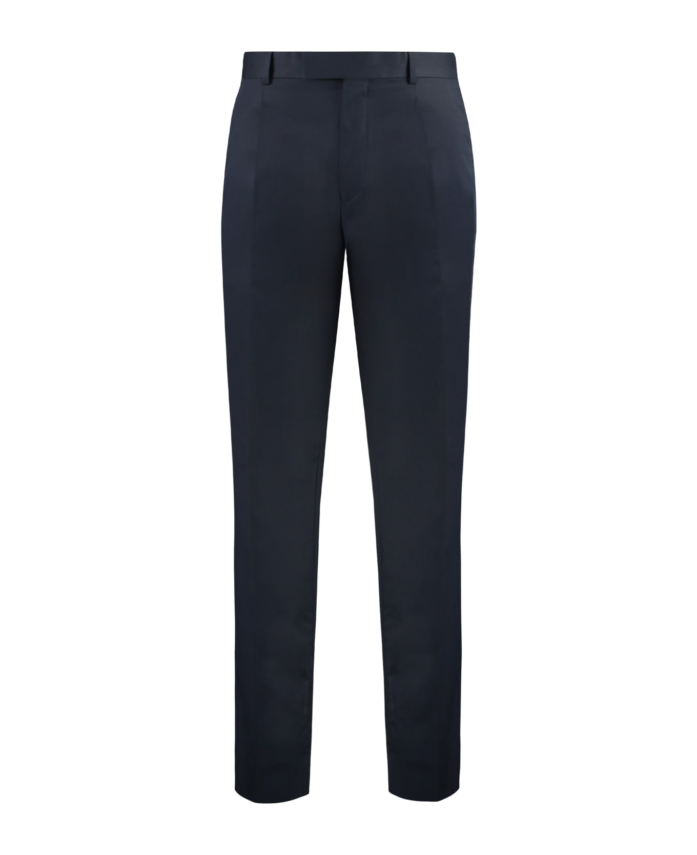 Zegna Stretch Cotton Chino Trousers - blue