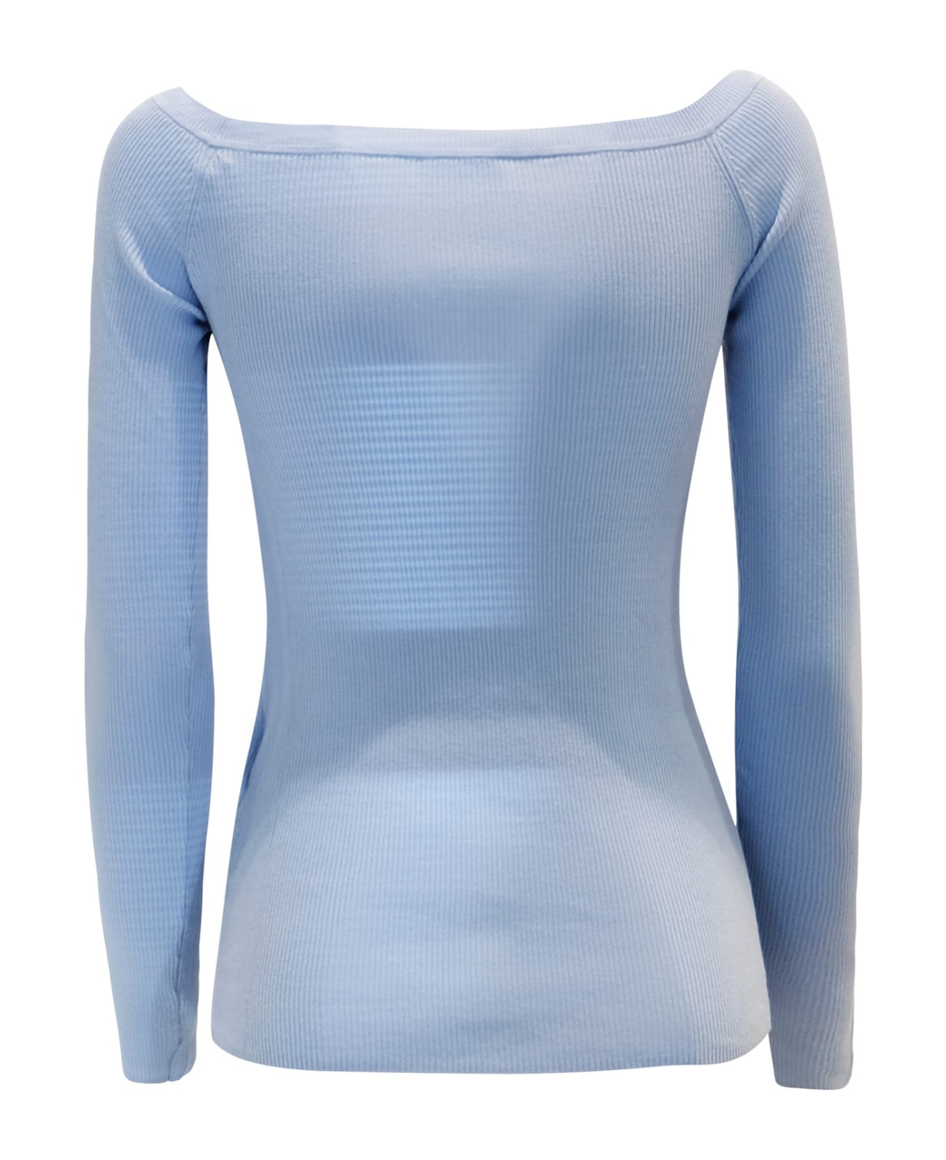 Parosh Powder Blue Cotton Cipria24 Sweater - Azzurro ニットウェア