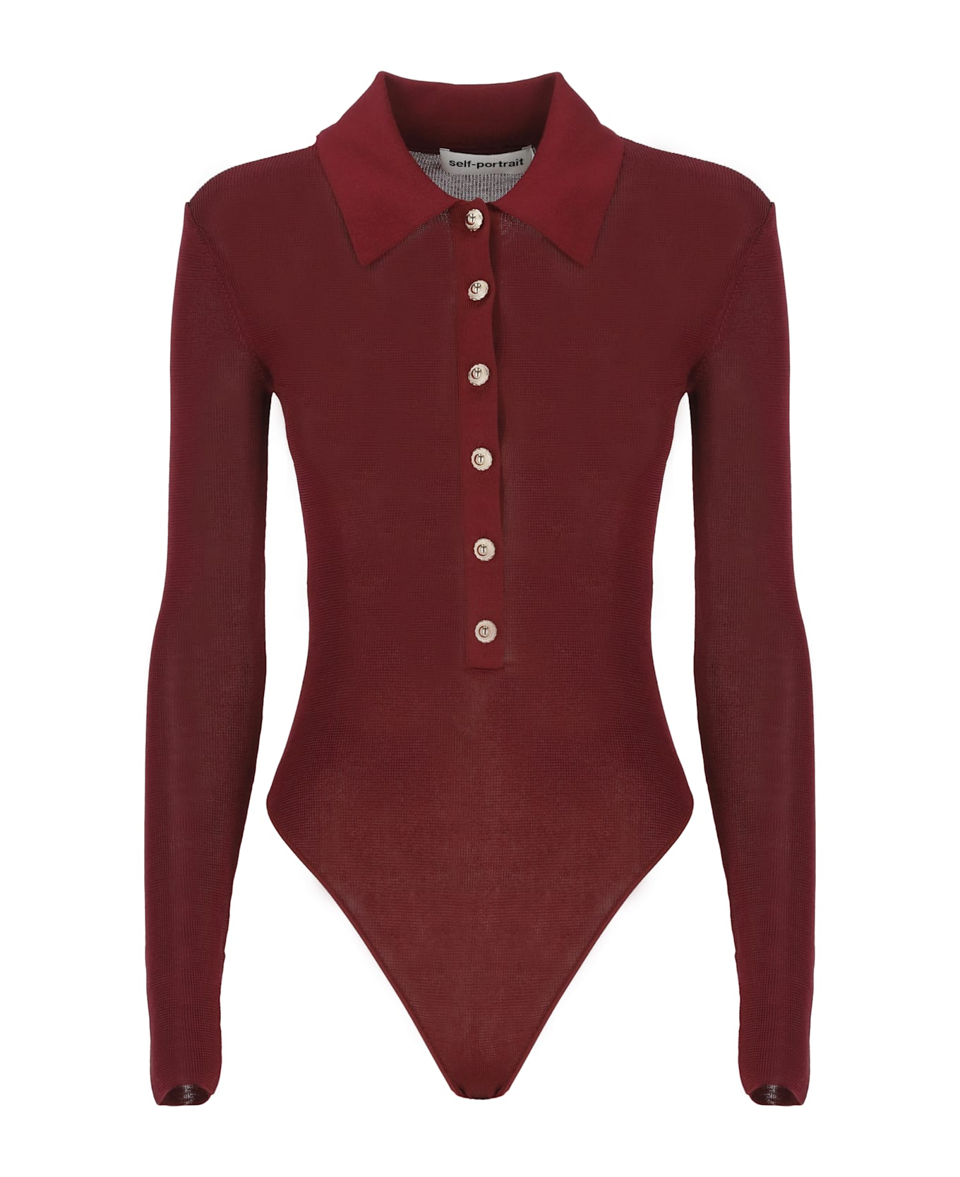 self-portrait Viscose Body - Bordeaux