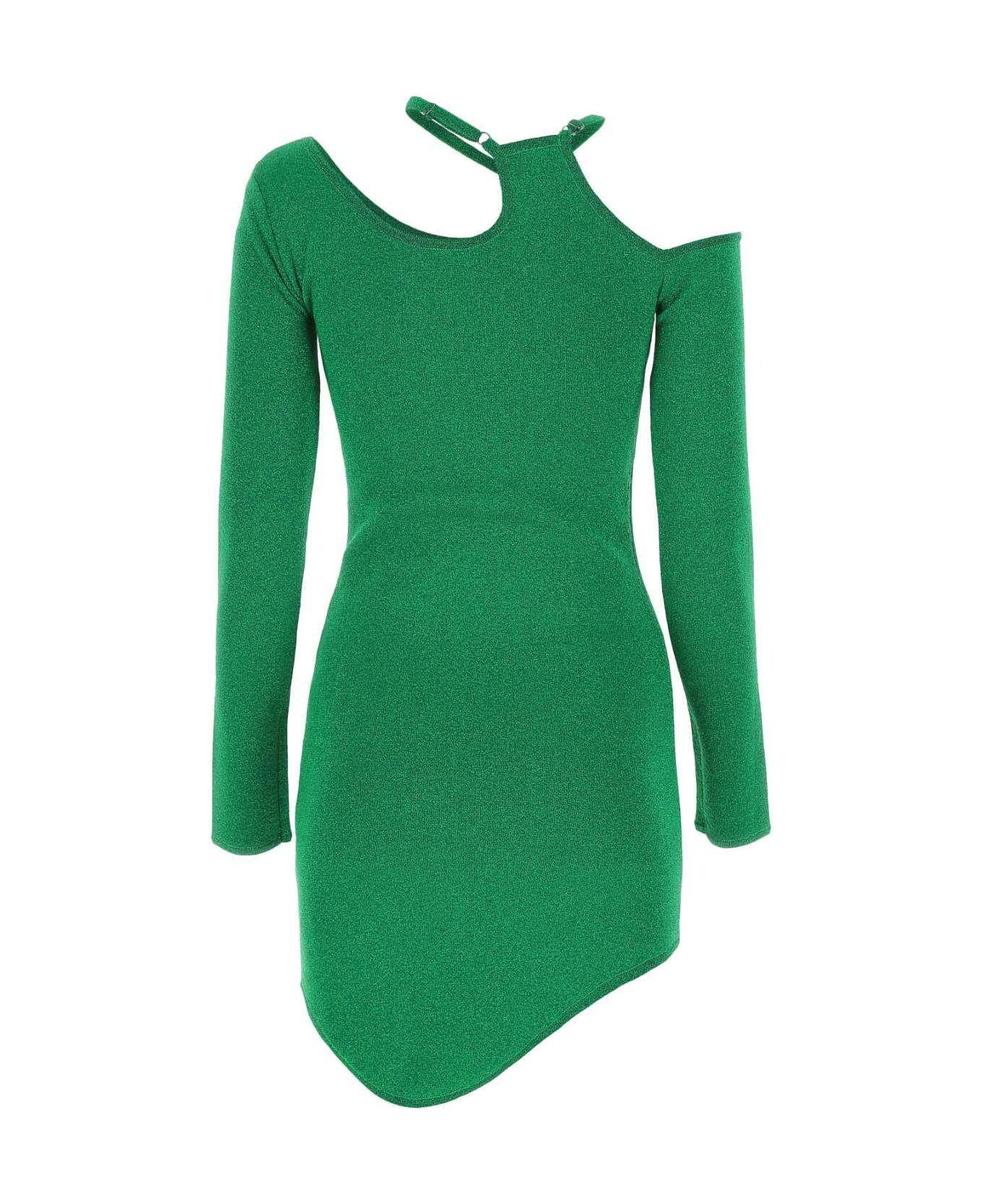 J.W. Anderson Grass Green Stretch Viscose Blend Mini Dress - 540