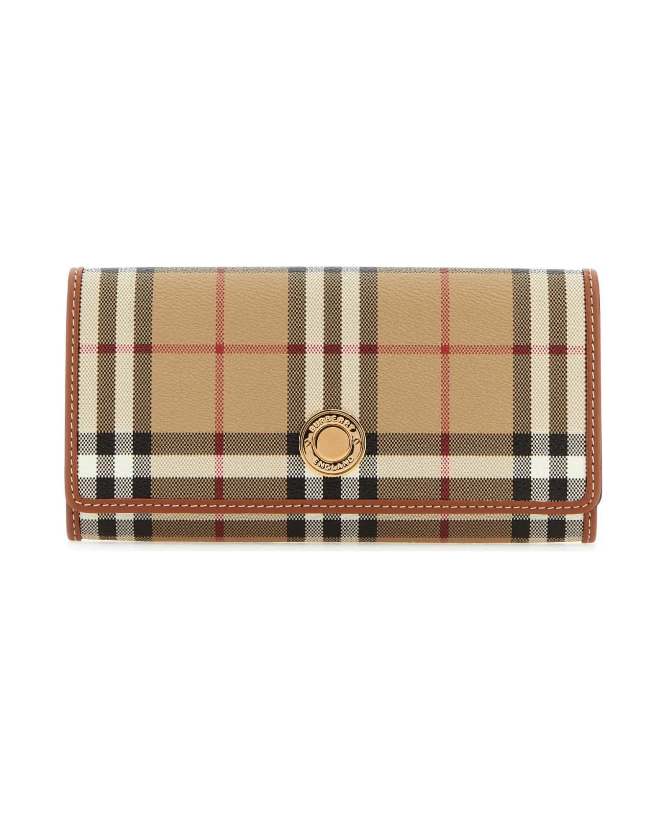 Burberry Printed Canvas And Leather Continental Wallet - ARCHIVEBEIGE