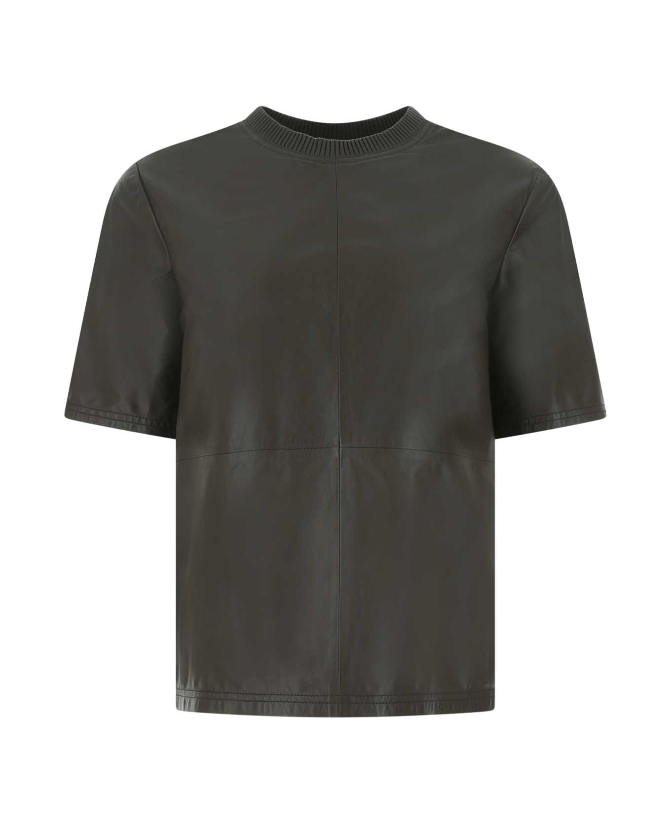 AMIRI Dark Brown Leather T-shirt - BROWN Tシャツ