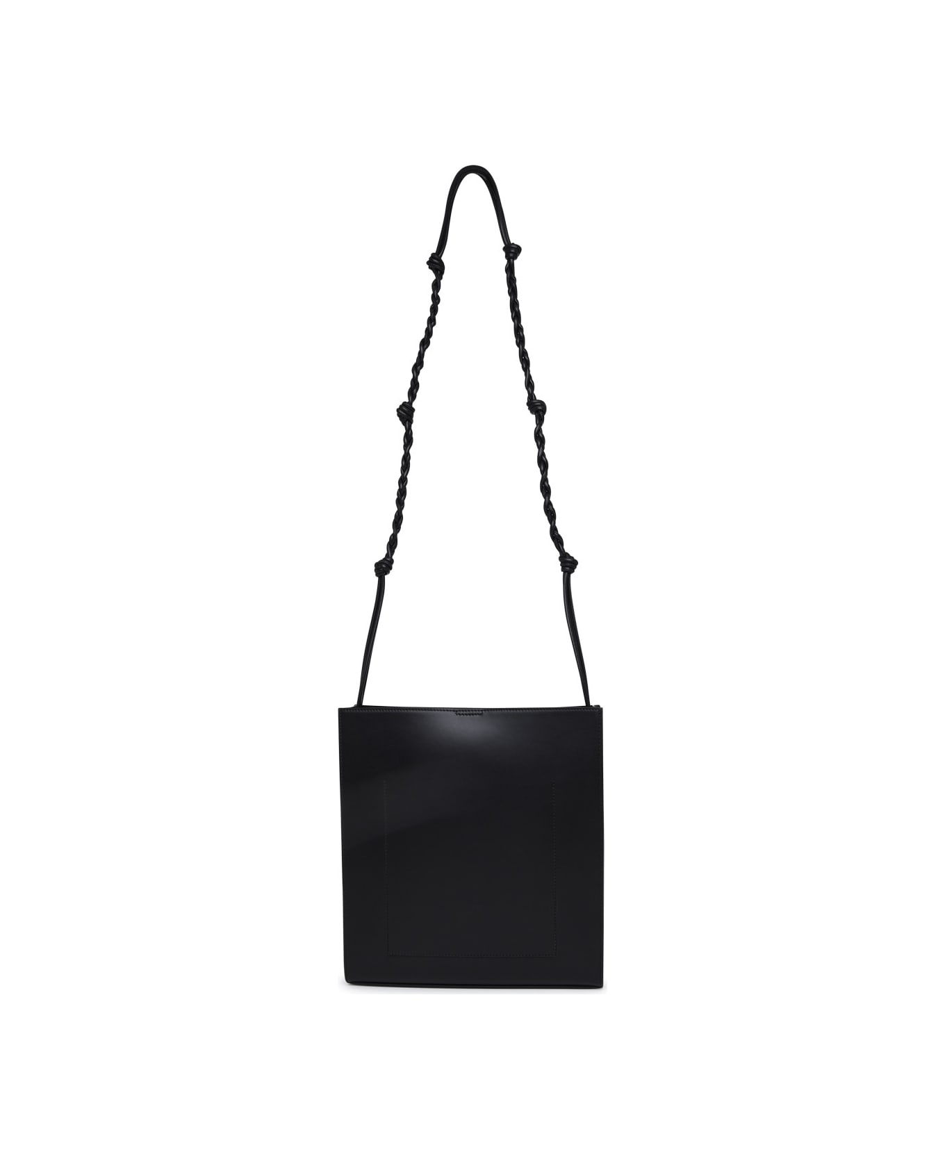 Jil Sander Medium Tangle Bag In Black Leather - Black ショルダーバッグ