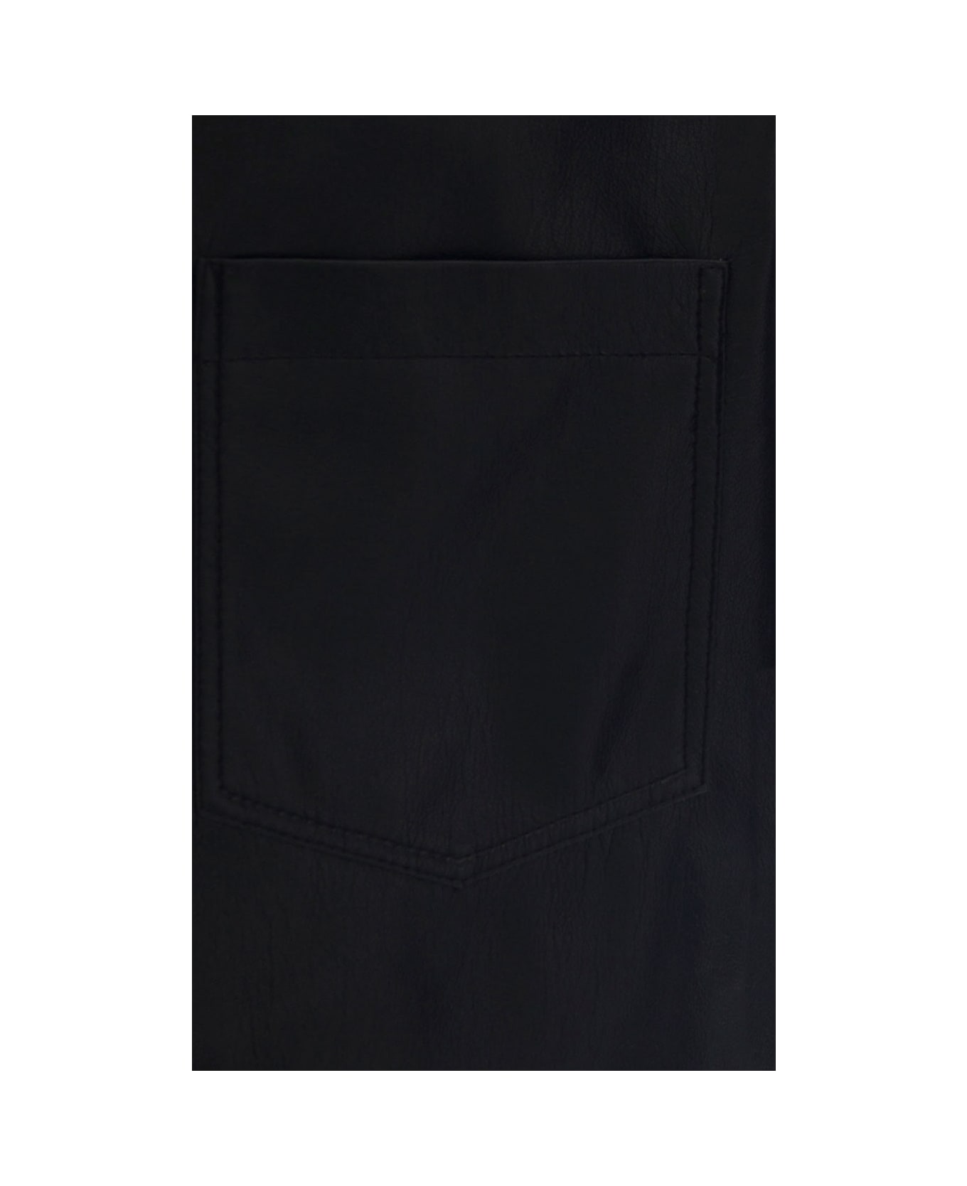 Nanushka 'bodil' Black Short Sleeve Shirt In Faux Leather Man - Black シャツ