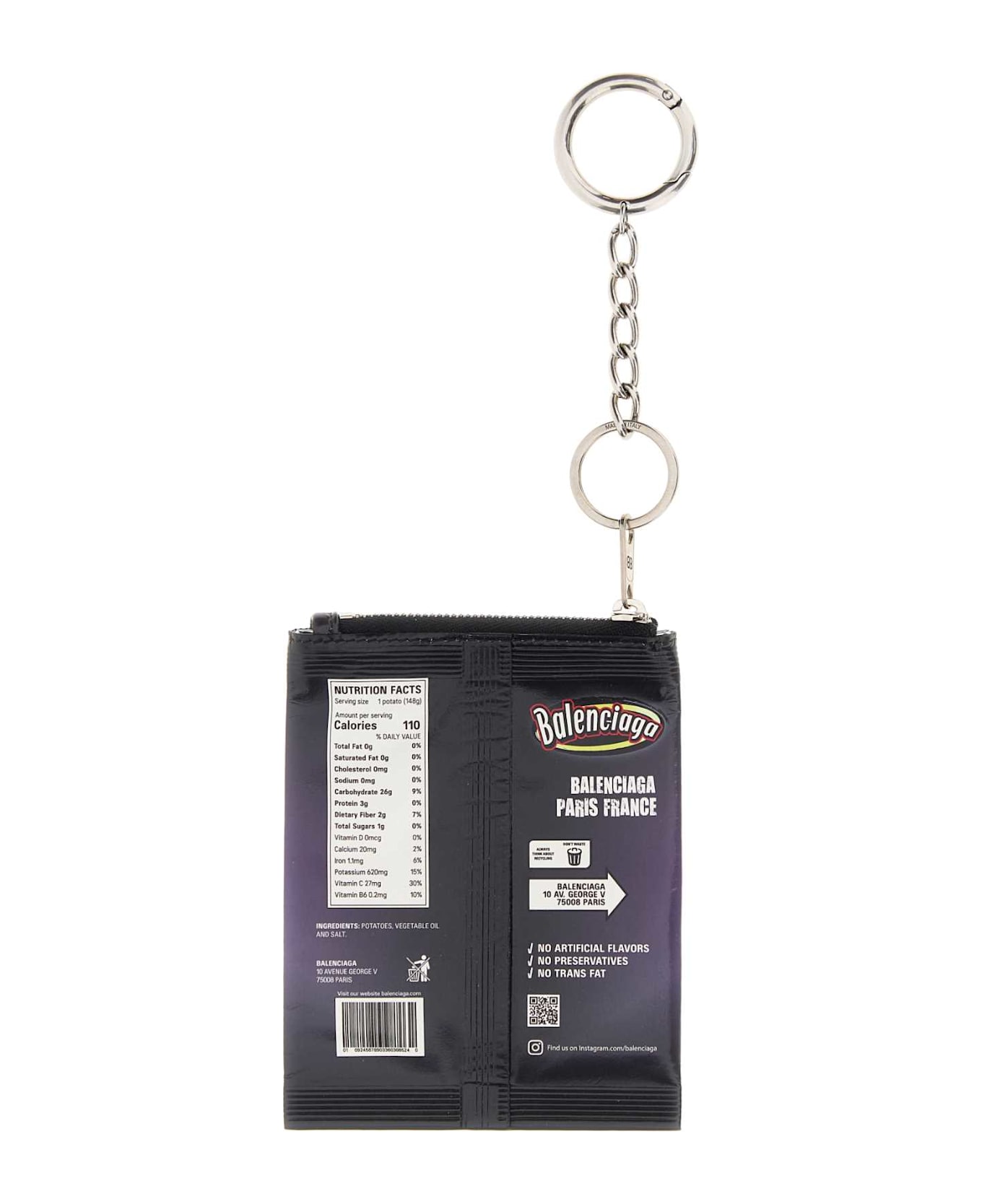 Balenciaga Multicolor Leather Chips Keyring - PAPRIKA