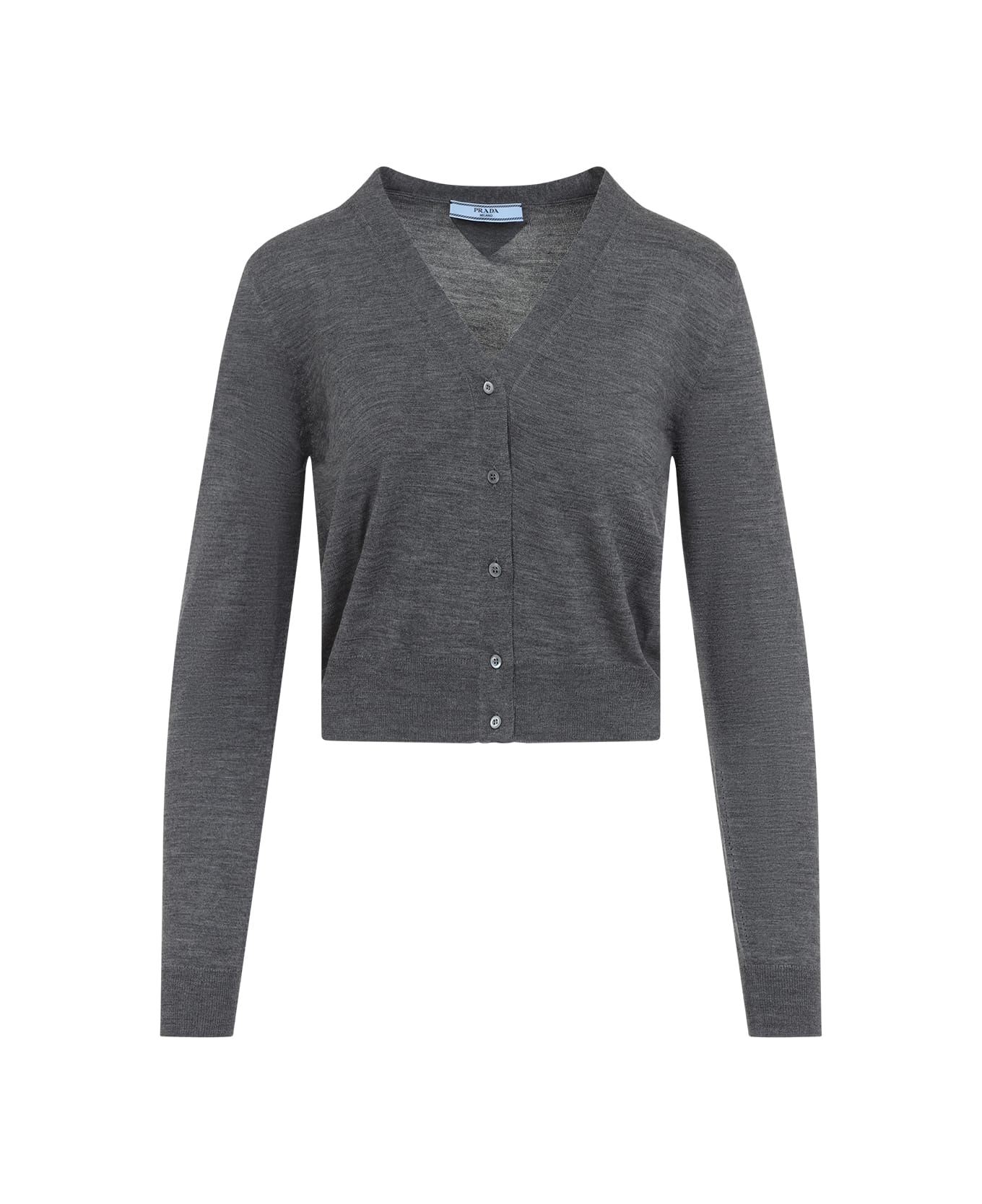 Prada Virgin Wool Cardigan - Ardesia