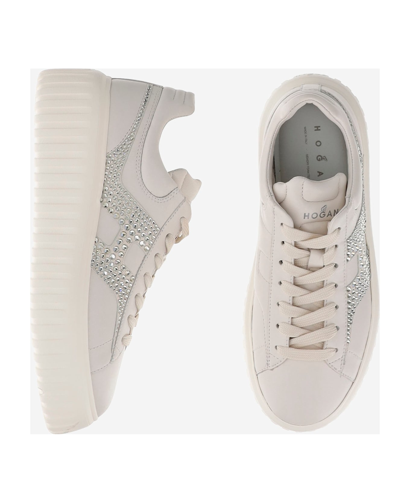 Hogan H-stripes Sneakers - White