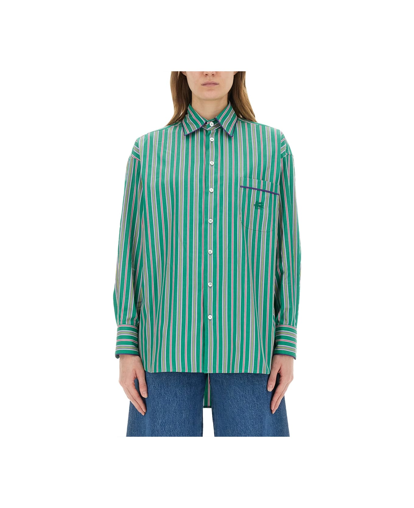 Etro Jacquard Shirt - GREEN