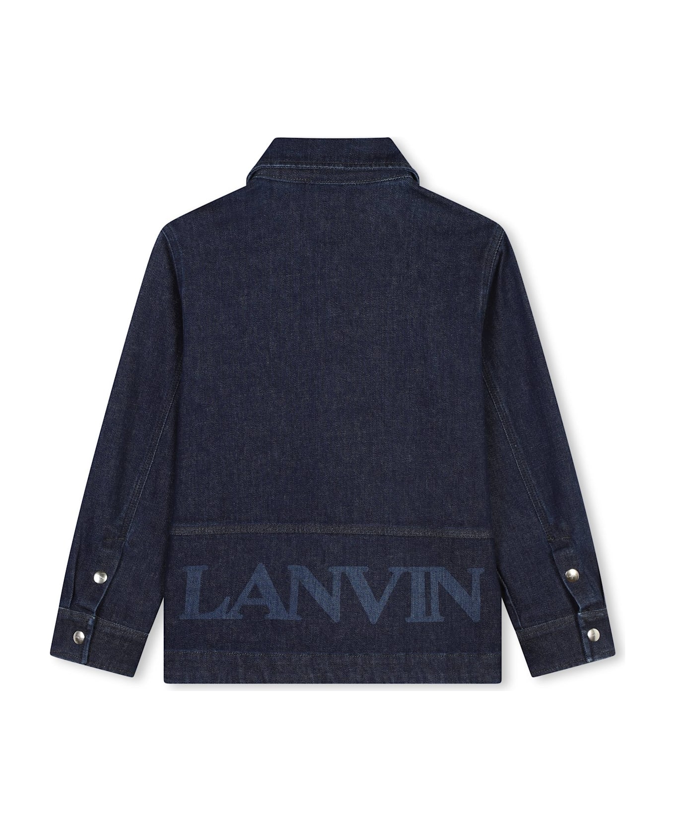 Lanvin Camicia Denim Con Stampa - Blu