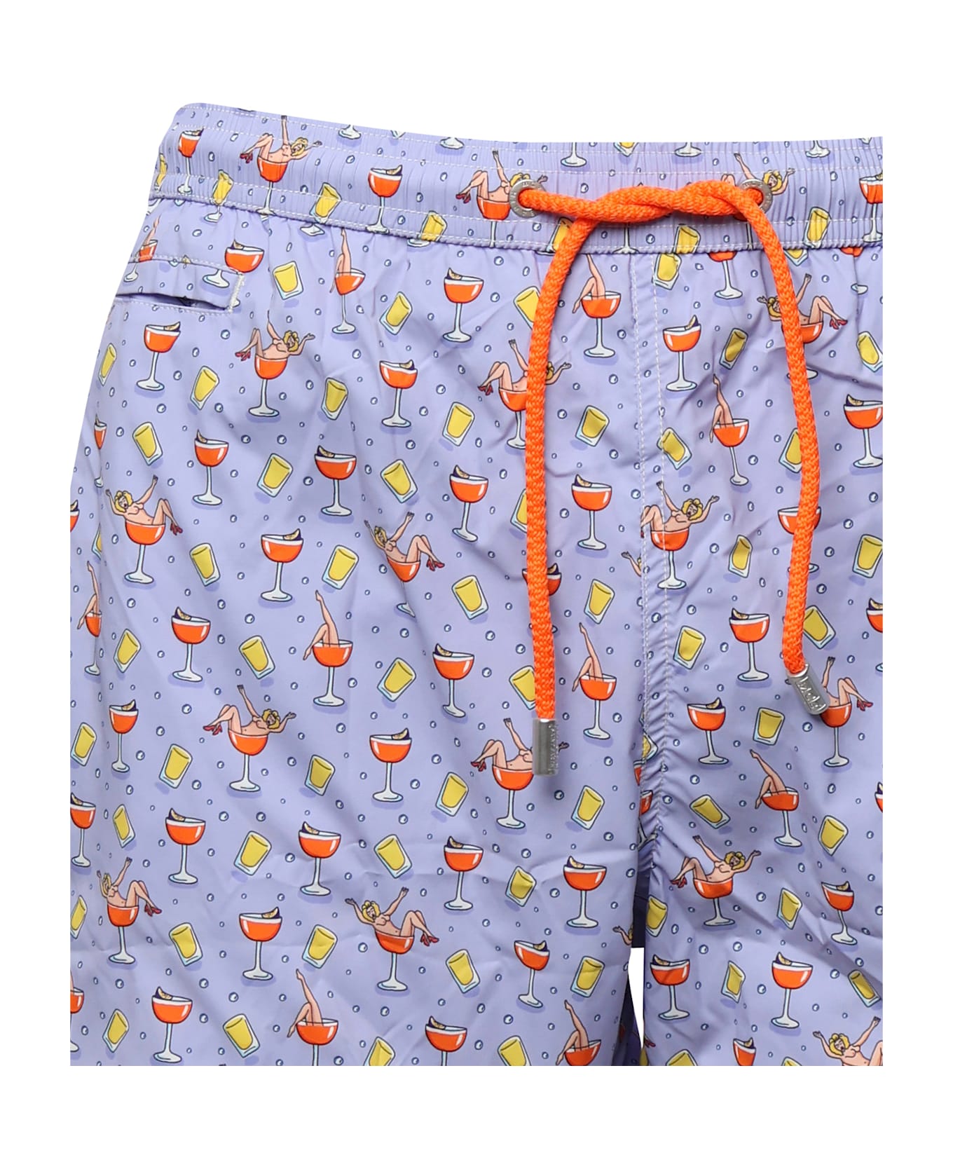 MC2 Saint Barth Cocktail Print Swimsuit - Lilac, Multi