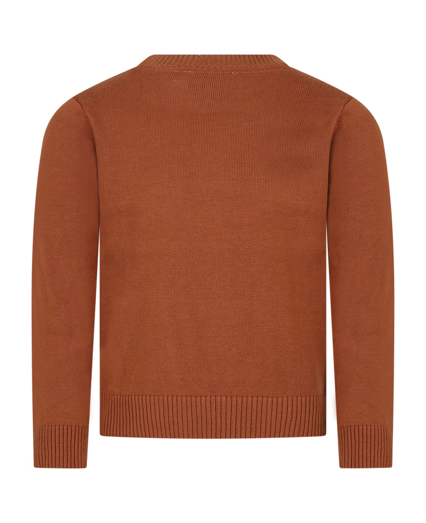 Timberland Brown Sweater For Boy With Iconic Logo - Brown