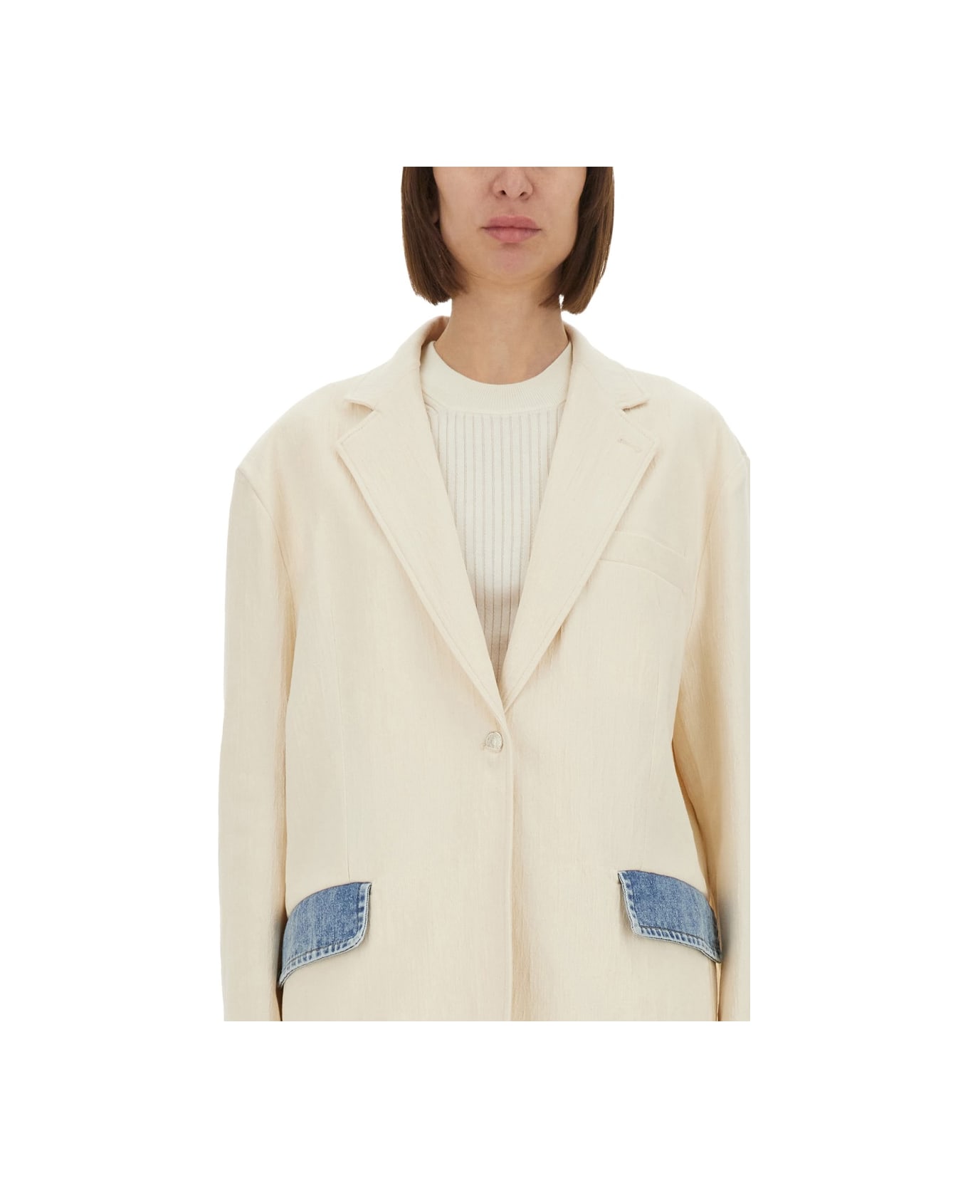 M05CH1N0 Jeans 'urban' Jacket - IVORY