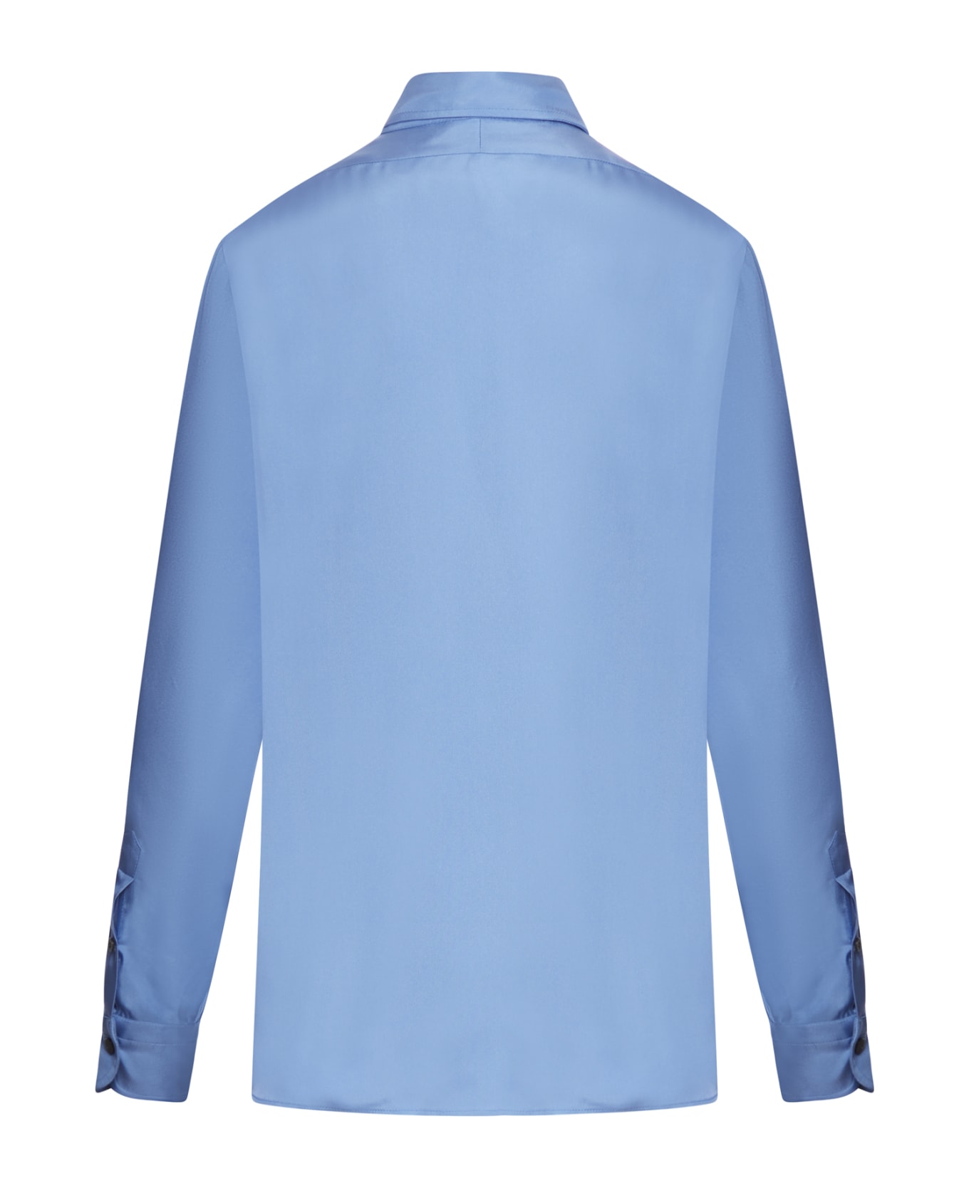 Tom Ford Fluid Viscose Silk Twill Shirt - Stone Blue