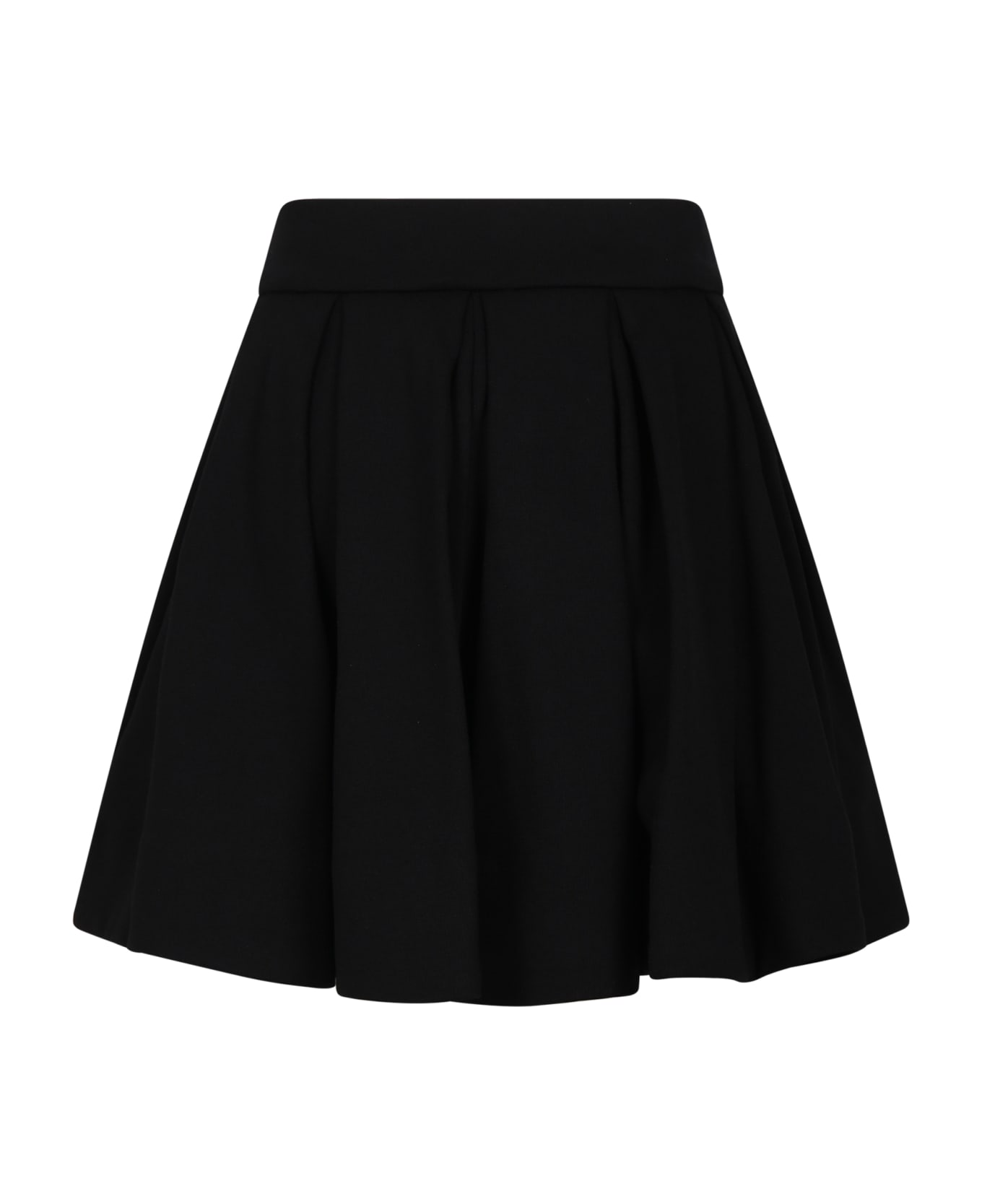 Balmain Black Skirt For Girl With Iconic Buttons - Black