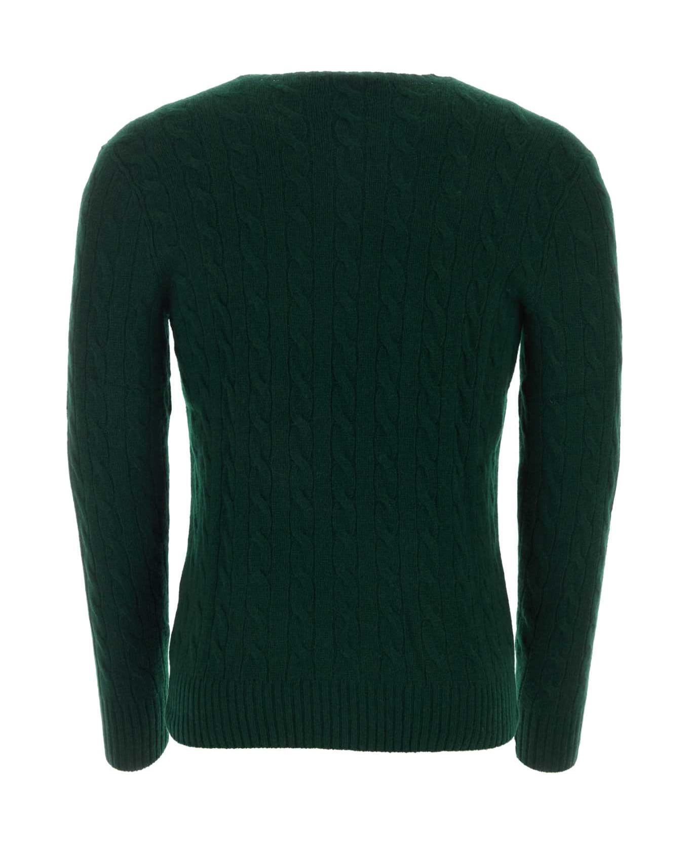 Polo Ralph Lauren Buttale Green Wool Blend Sweater - MOSSAGATE