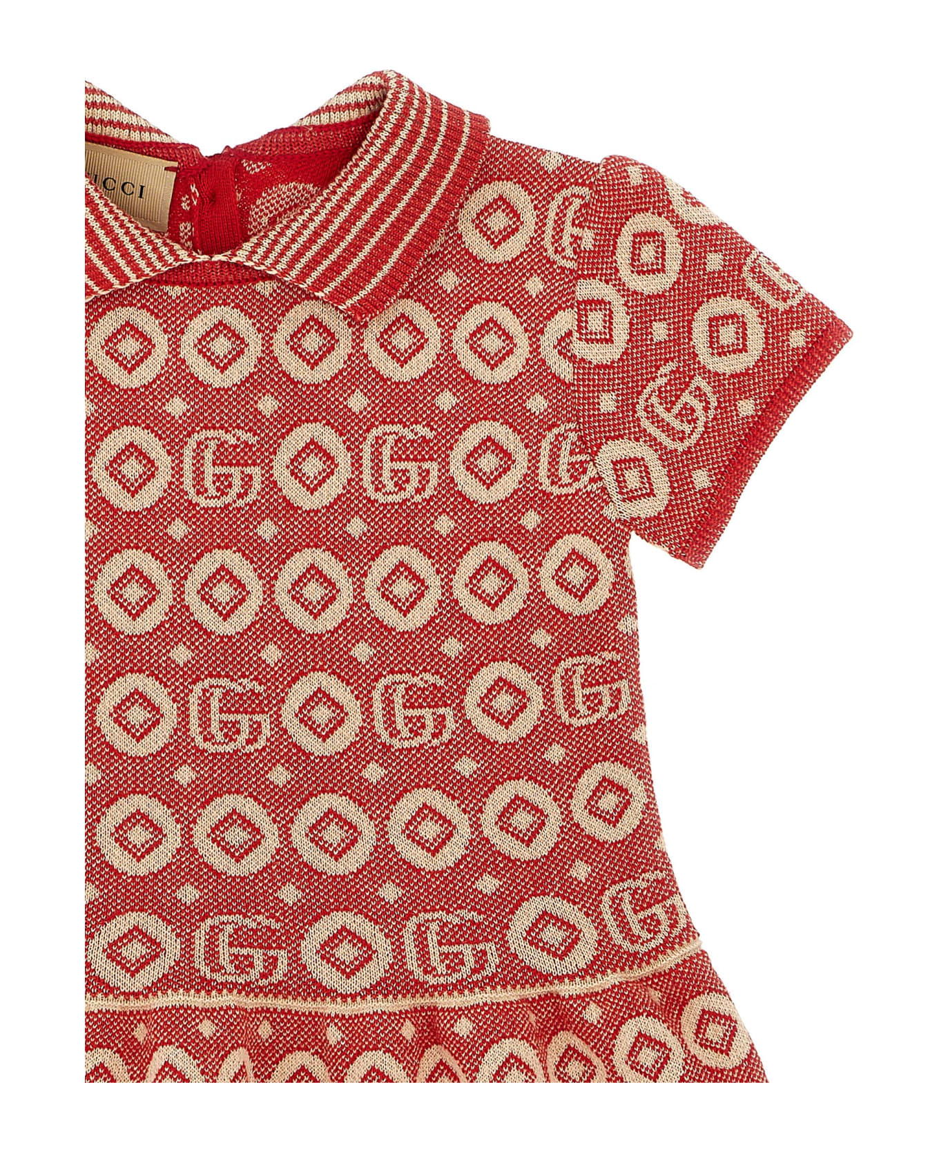 Gucci Jaquard Logo Dress - Red