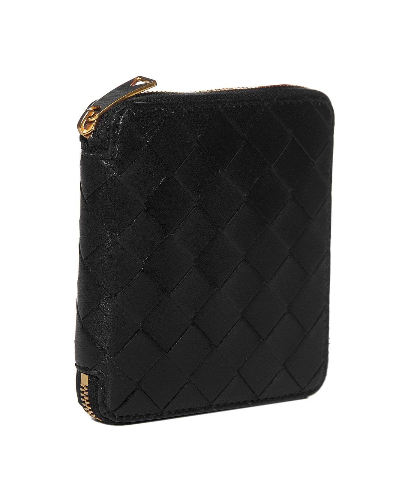 Bottega Veneta Zip-up Wallet - Black