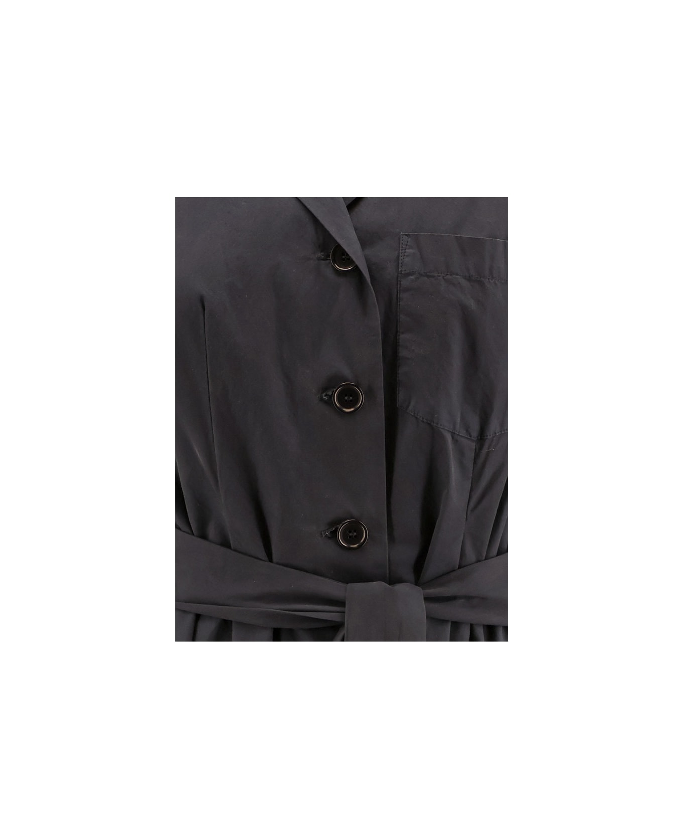 Aspesi Midi Chemisier Cotton Dress - Brown