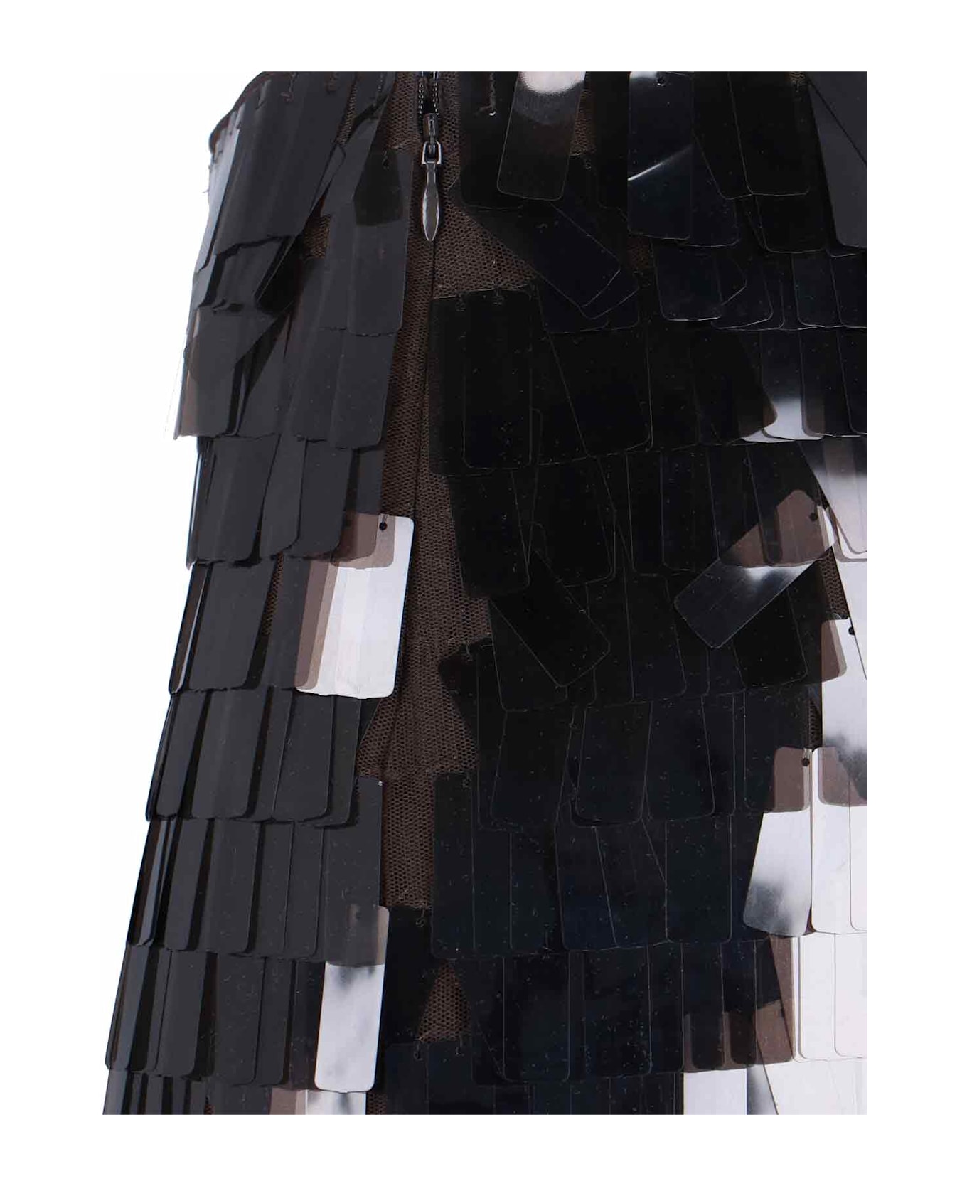 STAUD Sequin Mini Skirt - BROWN