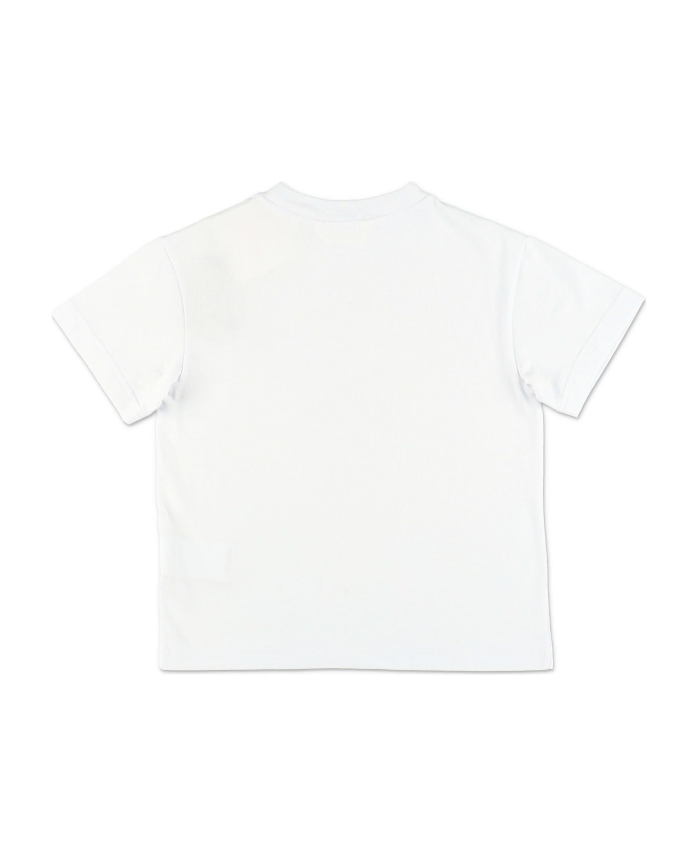 Palm Angels T-shirt Bianca In Jersey Di Cotone Bambino - Bianco