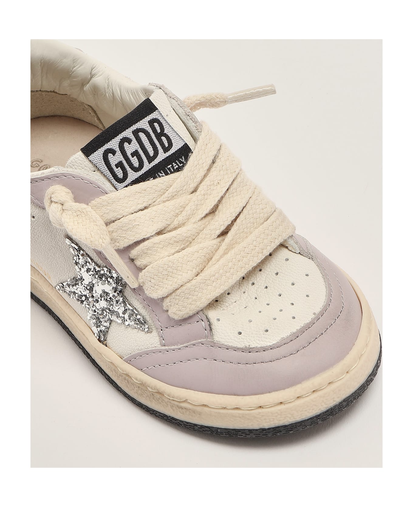 Golden Goose Ballstar Sneaker - BIANCO-LILLA