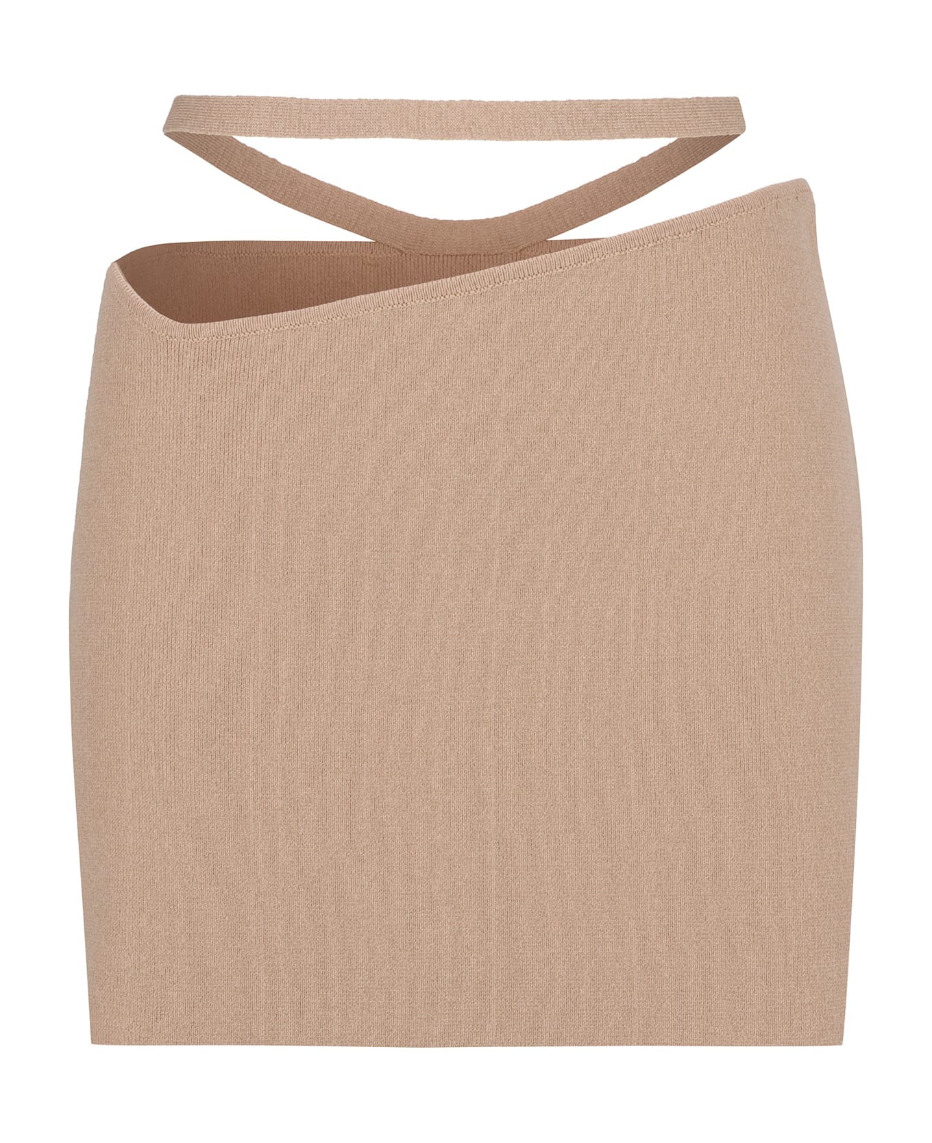 ANDREĀDAMO Knitted Mini Skirt - skin