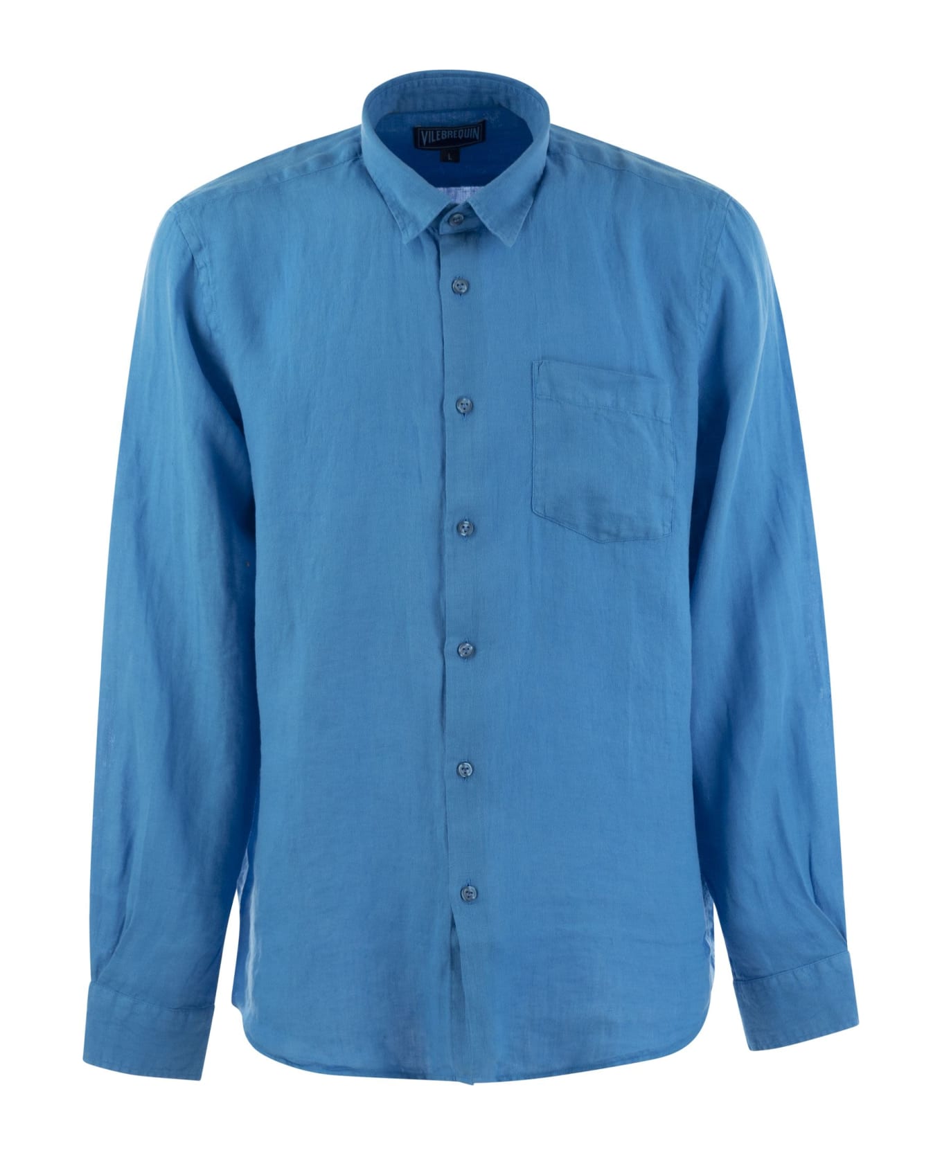 Vilebrequin Long-sleeved Linen Shirt - Bluette