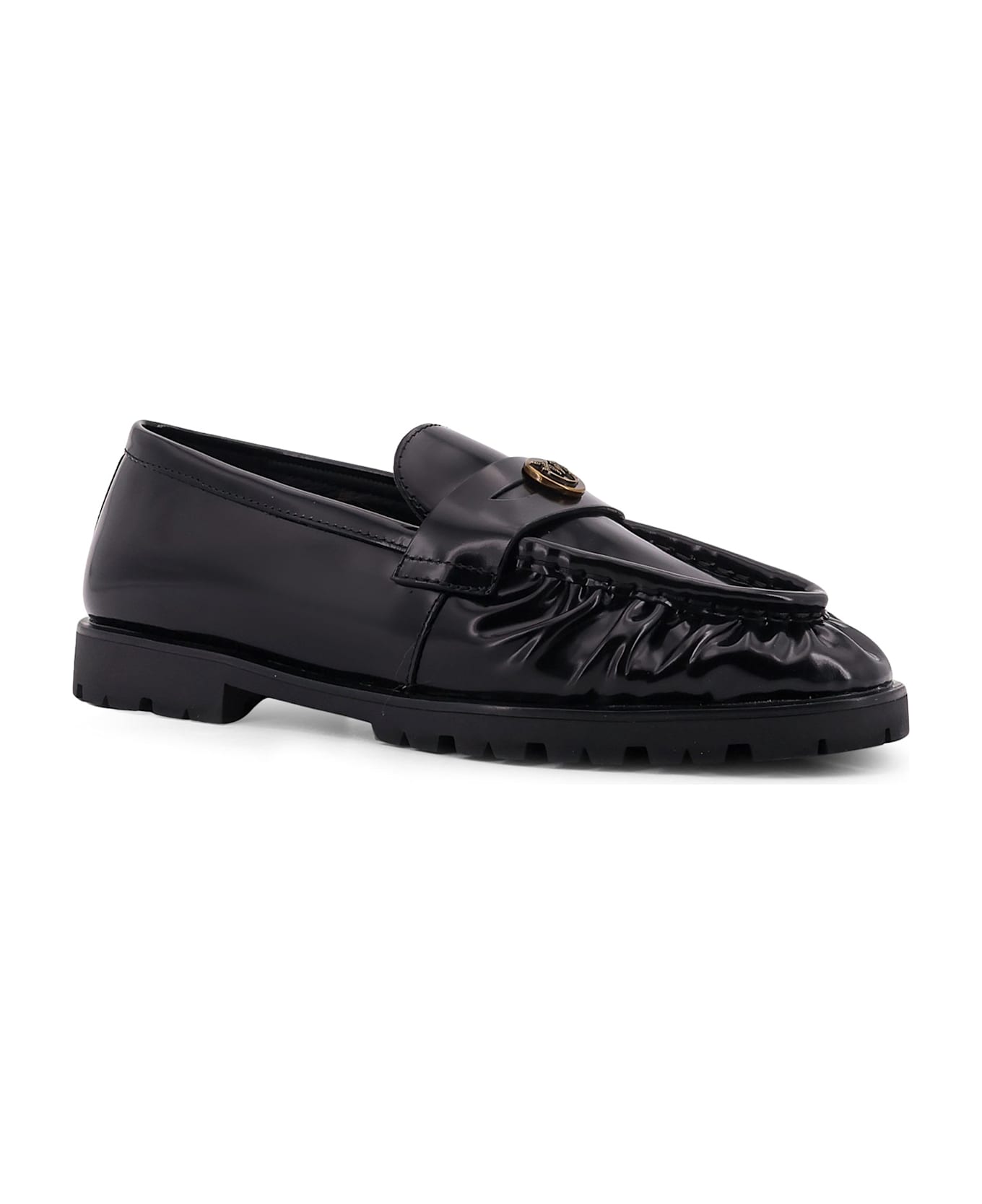 Pinko Nora 01 Leather Loafers - Black