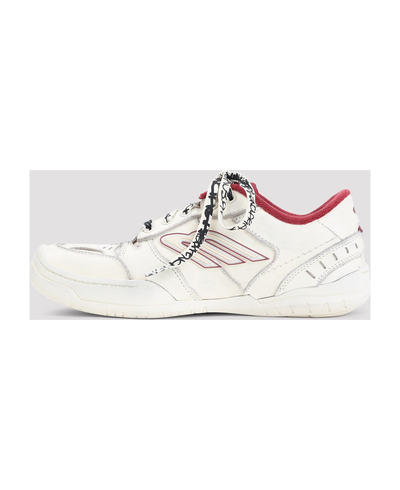 Balenciaga Hamptons Sneakers - Off White Red