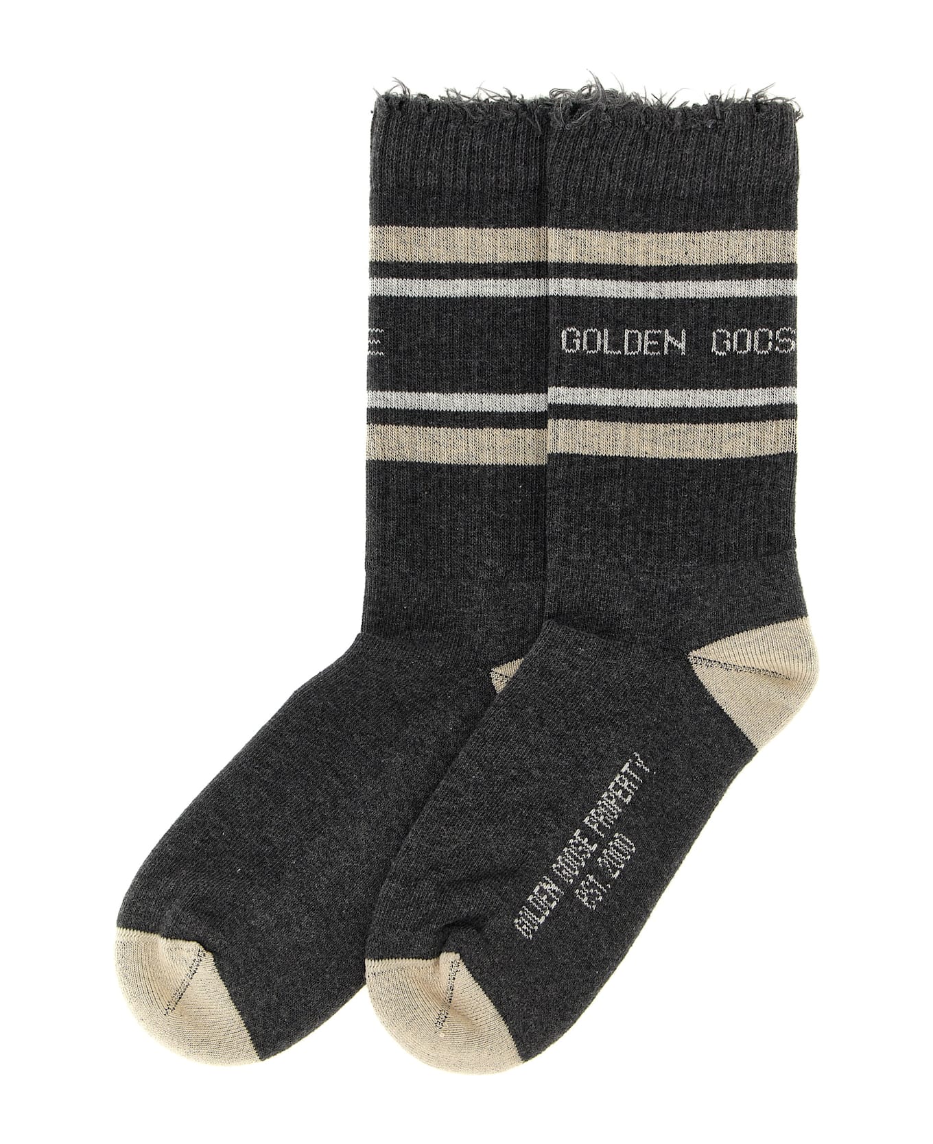 Golden Goose Logo Socks - Gray