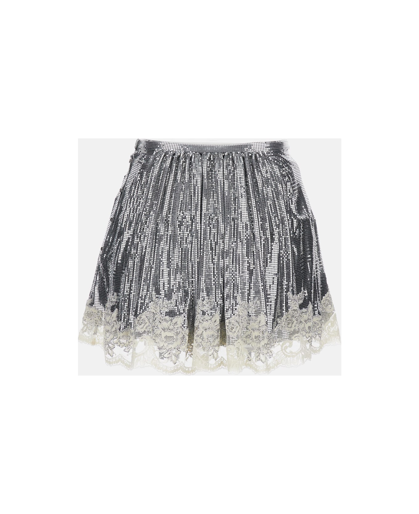 Paco Rabanne Mini Skirt - Silver