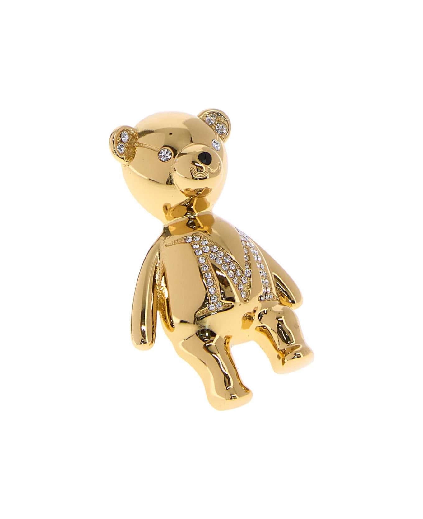 Max Mara Gold Metal Shiny Pin - BIANCO