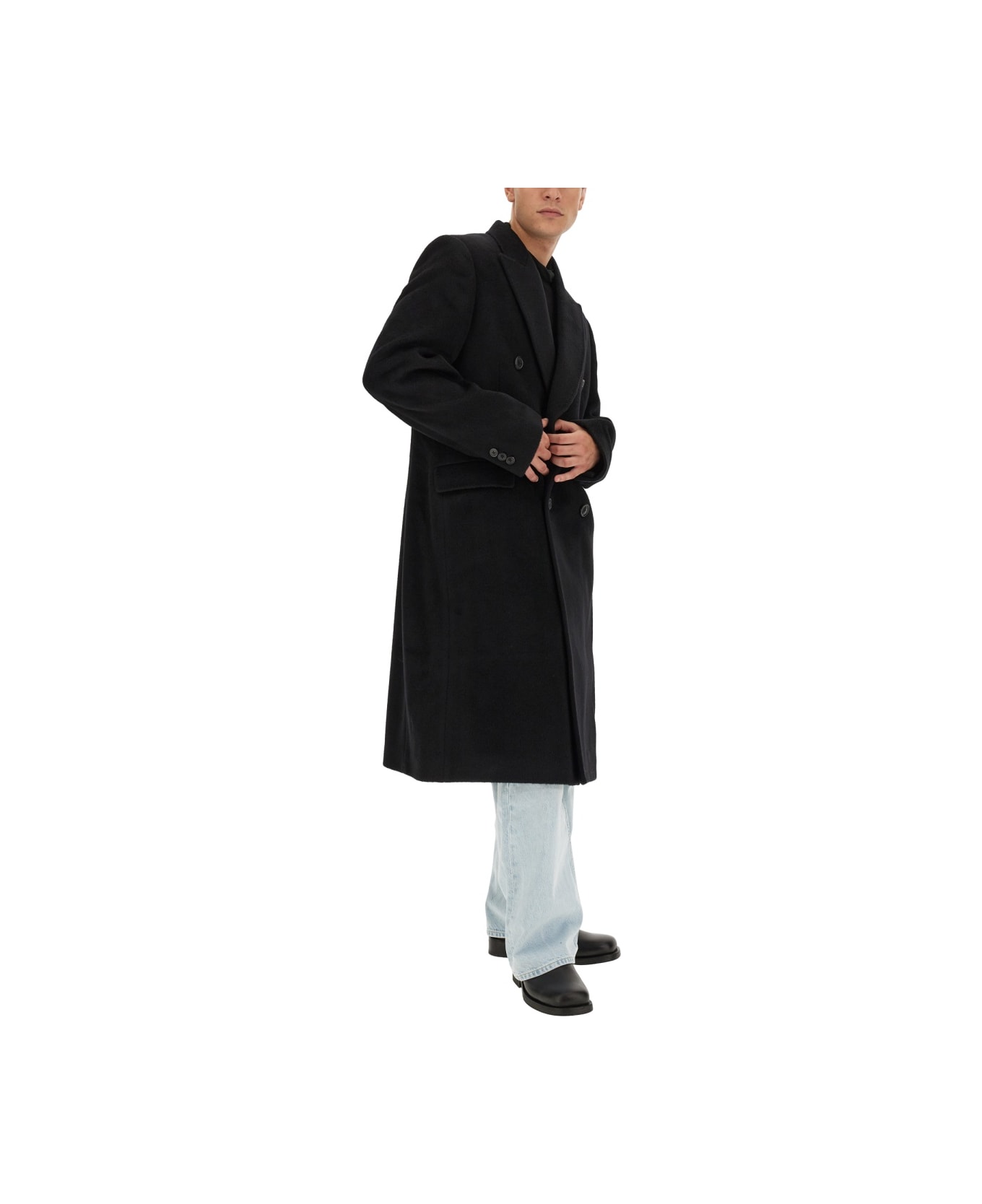 Our Legacy Cappotto Doppiopetto "whale" - BLACK