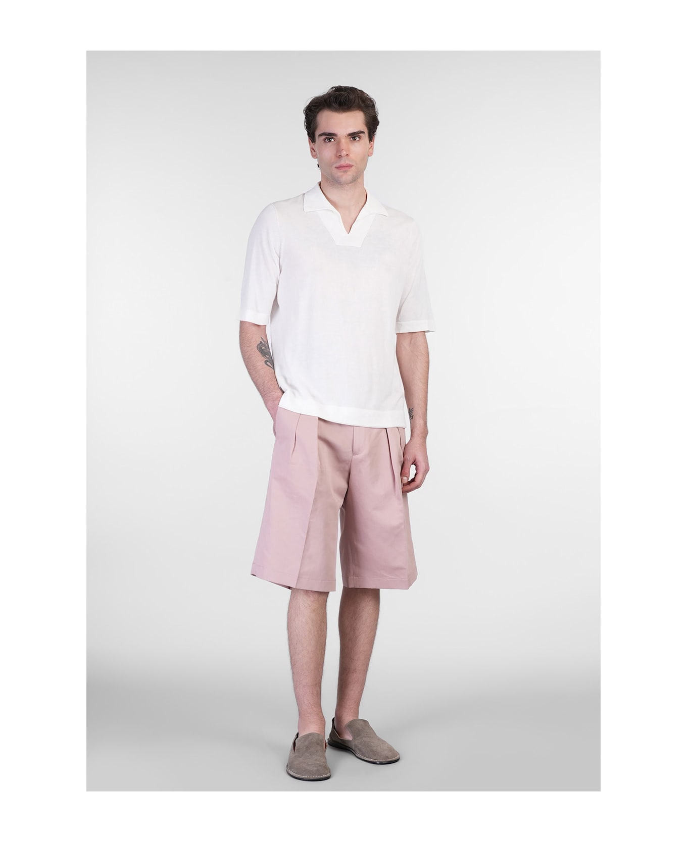 Briglia 1949 Bedfords Shorts In Rose-pink Cotton - rose-pink