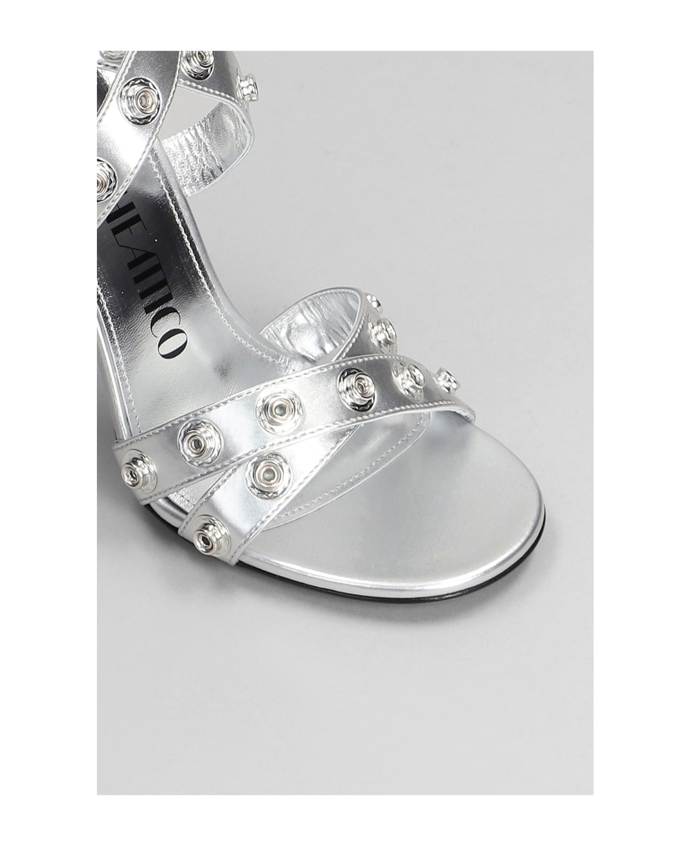 The Attico Cosmo Sandals In Silver Leather - silver