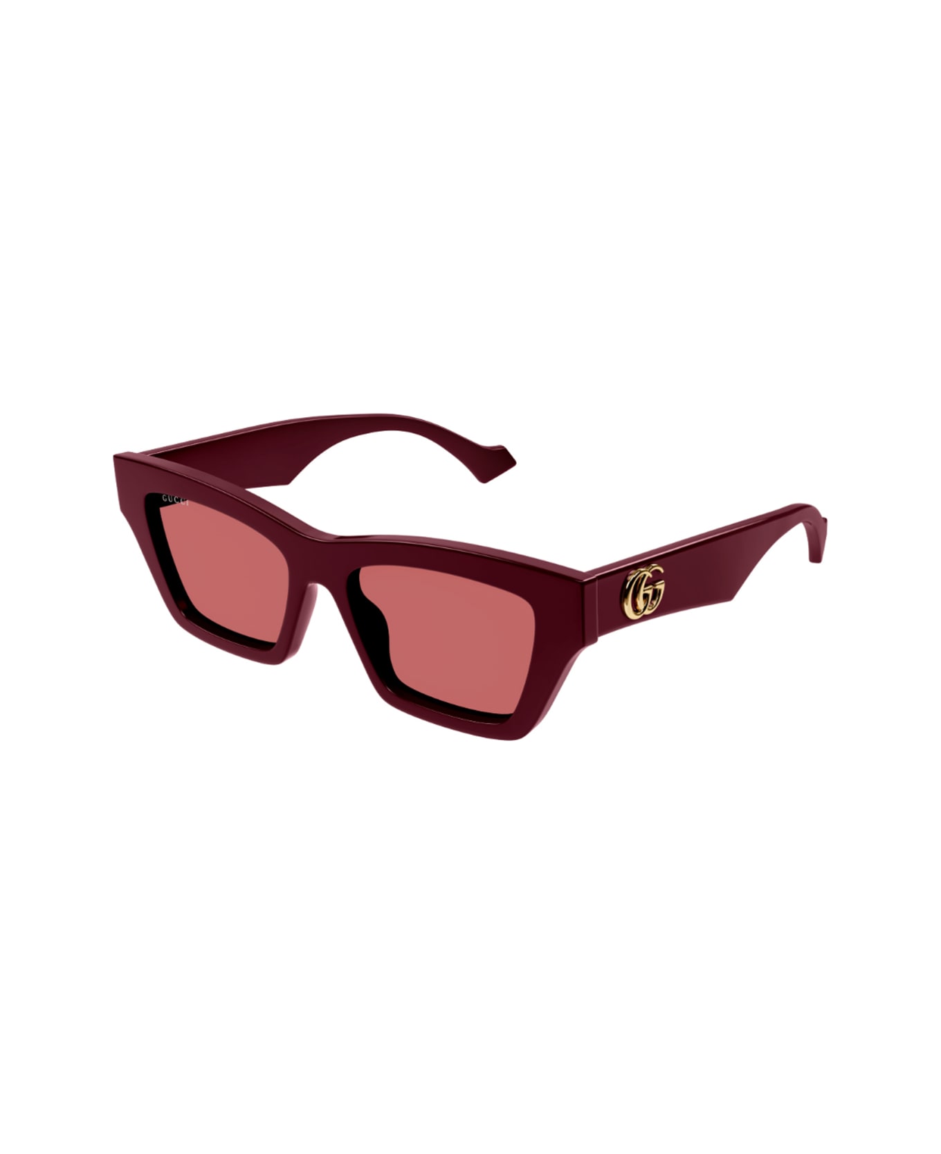 Gucci Eyewear Gucci Gg1753s Linea Emblem 004 Burgundy Brown Sunglasses - Bordeaux