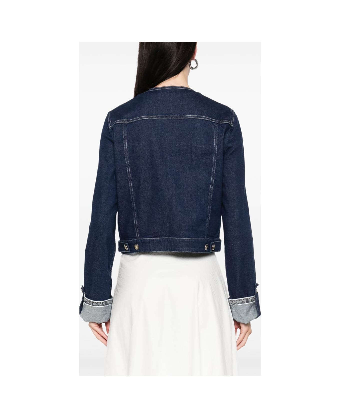 Emporio Armani Denim Cotton Jacket - Blue