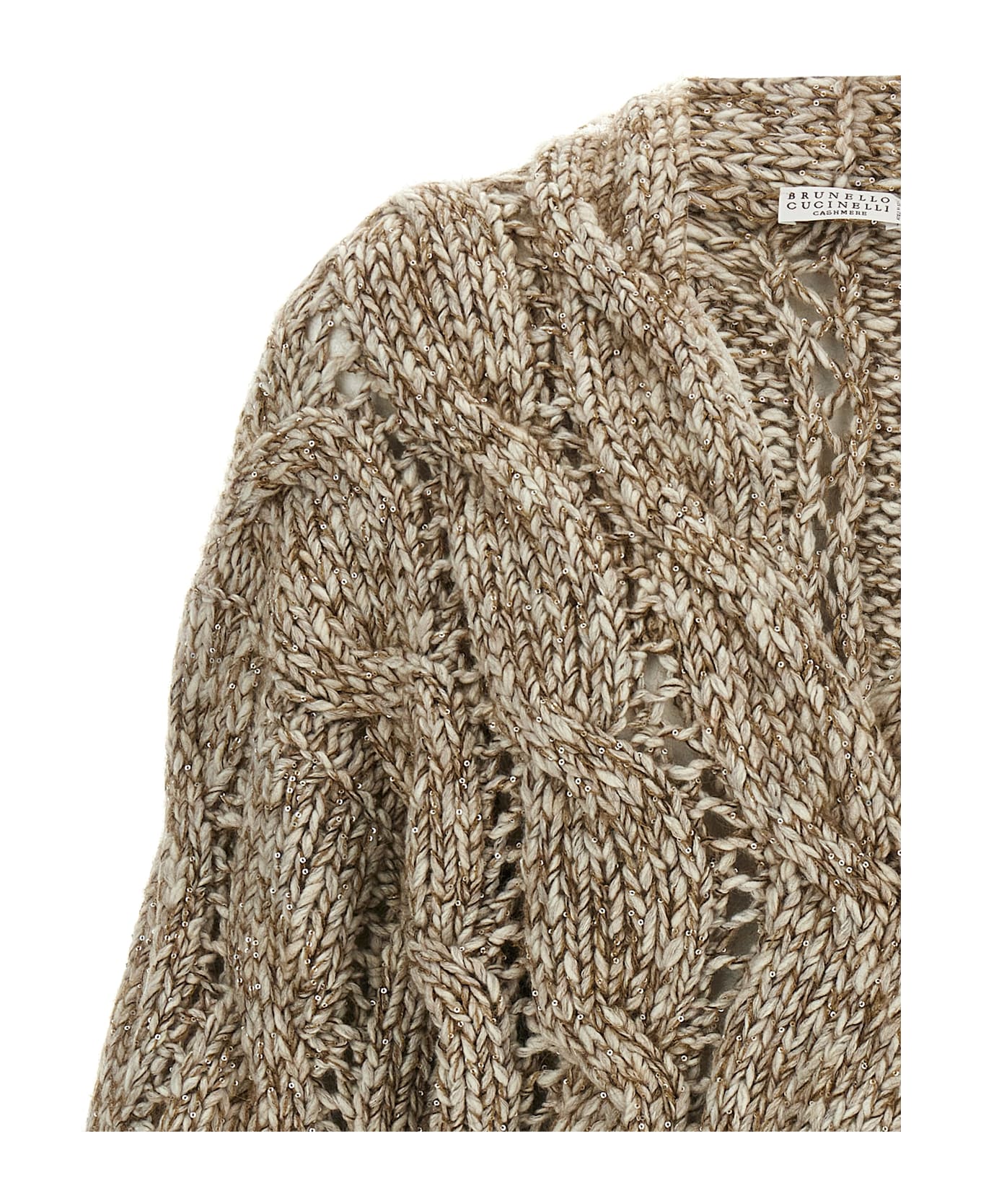 Brunello Cucinelli Short-sleeved Cardigan - Beige