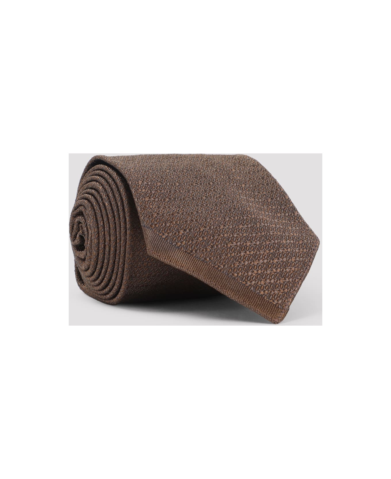Maison Margiela Silk Tie - Brown