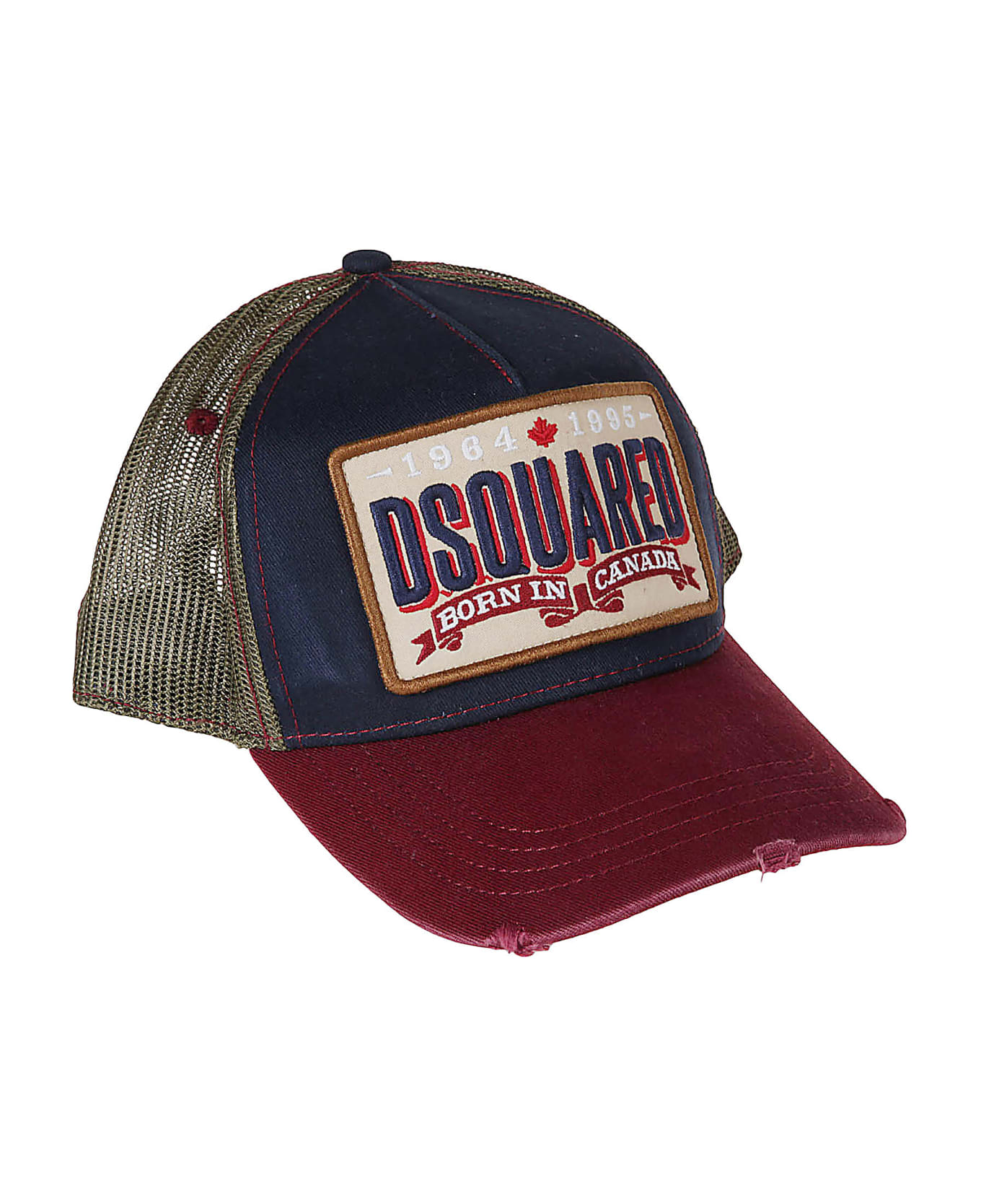 Dsquared2 Born In Canada Logo Cap - BORDEAUX NAVY 帽子