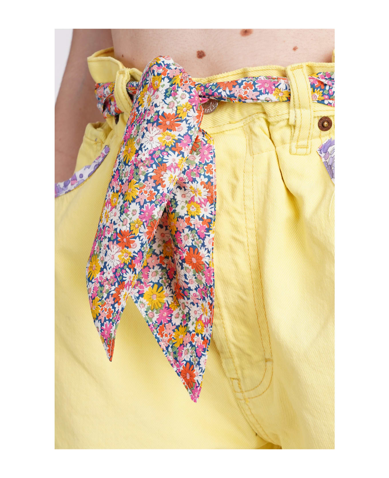 MC2 Saint Barth Arizona Shorts In Yellow Denim - yellow