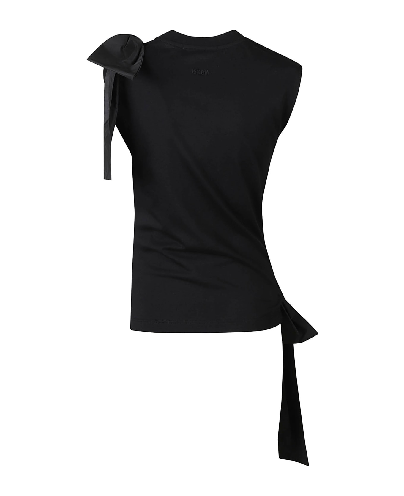 MSGM Bow Detail T-shirt - Black