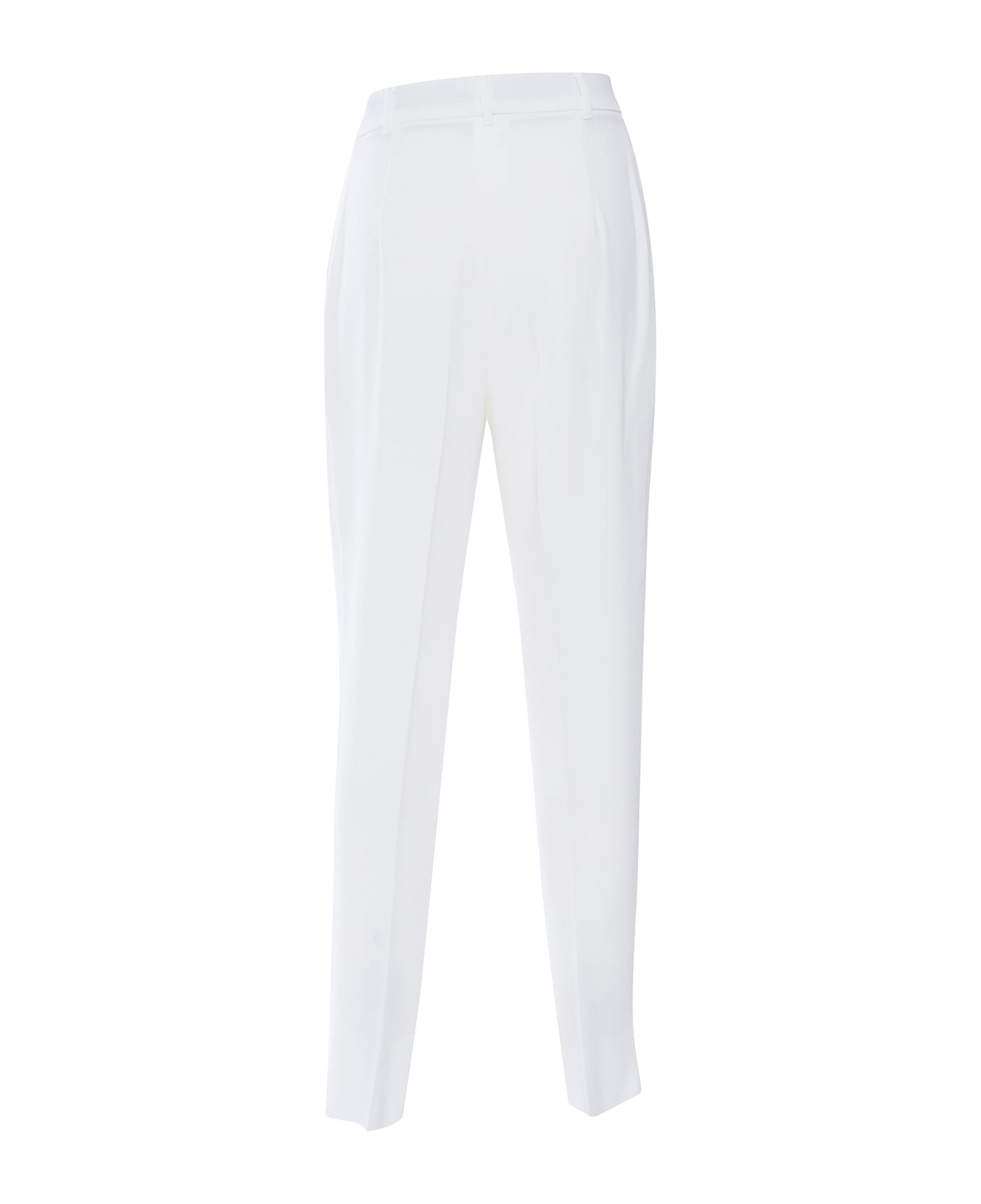 Max Mara Studio Eguale Long Trouser - WHITE