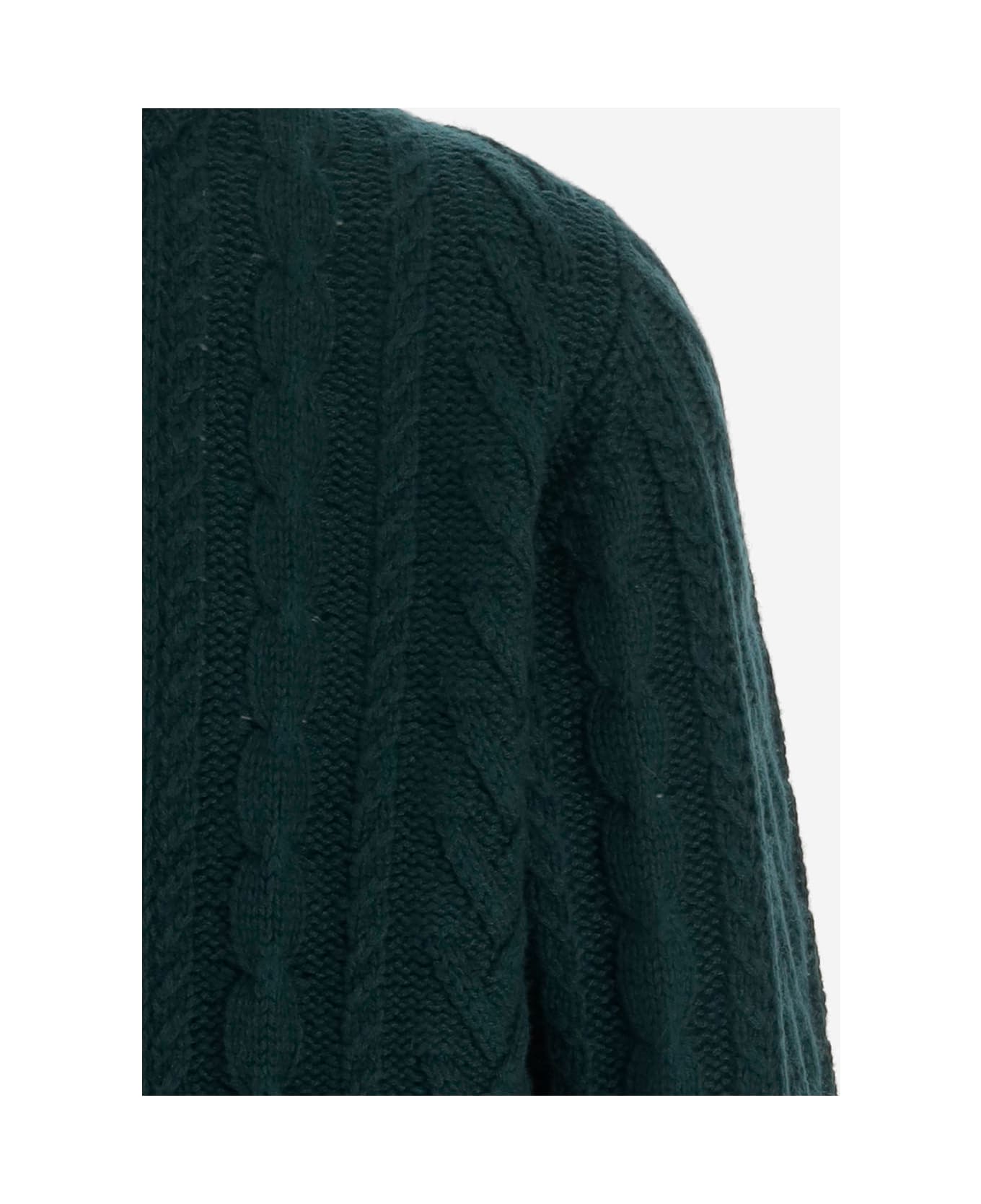 Guest in Residence Cashmere Sweater With Cable Knit - Green