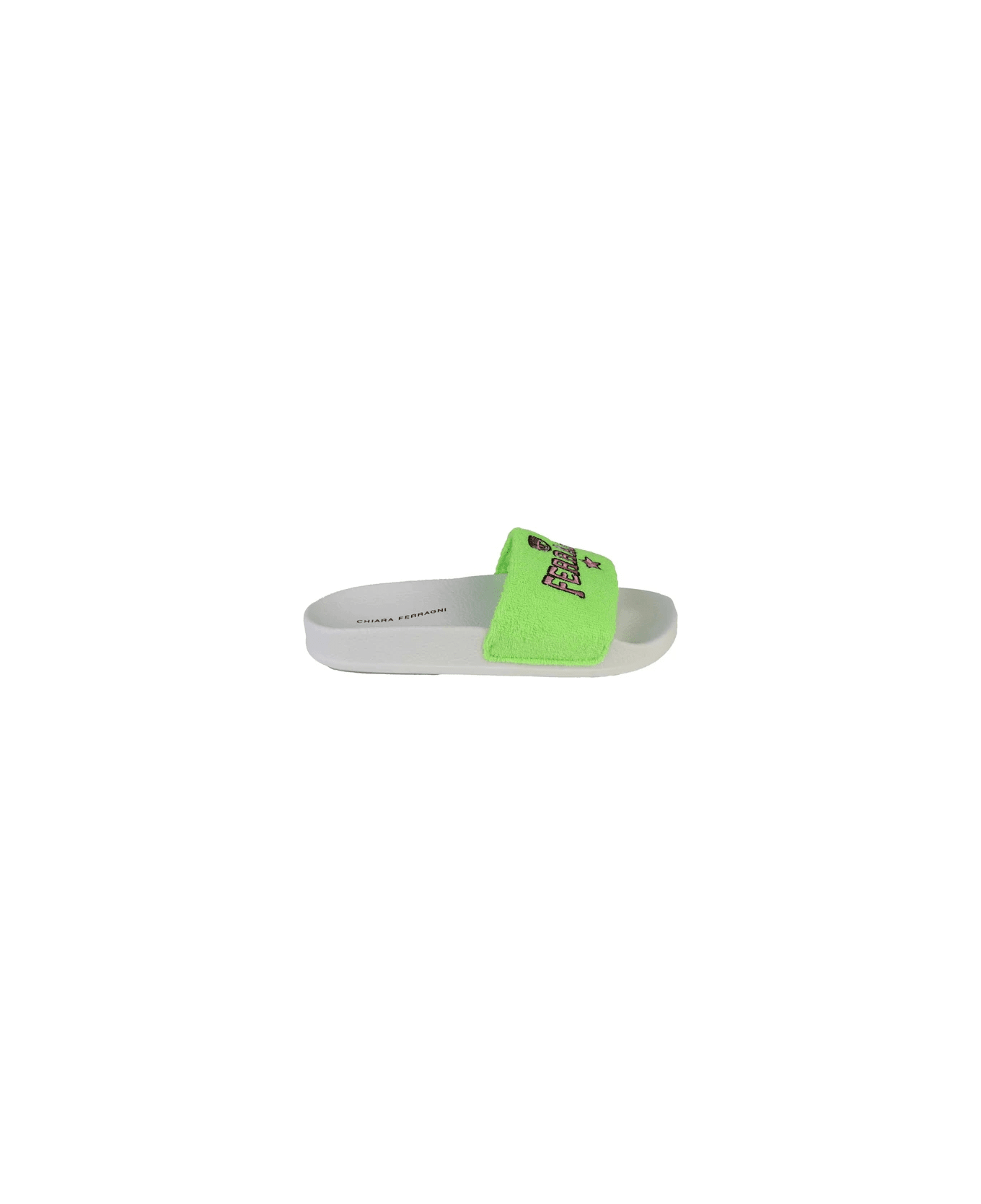 Chiara Ferragni Slippers With Logo - Green