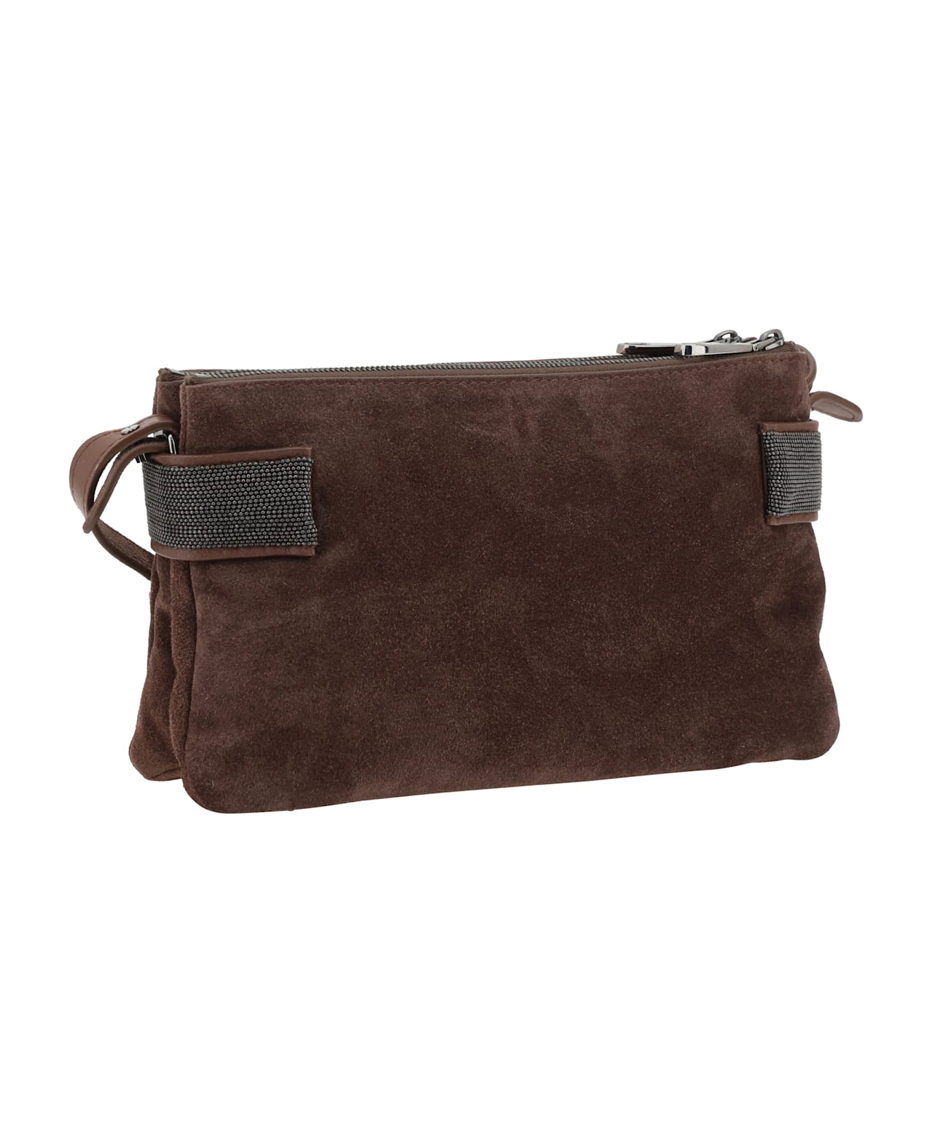 Brunello Cucinelli Suede Leather Shoulder Bag