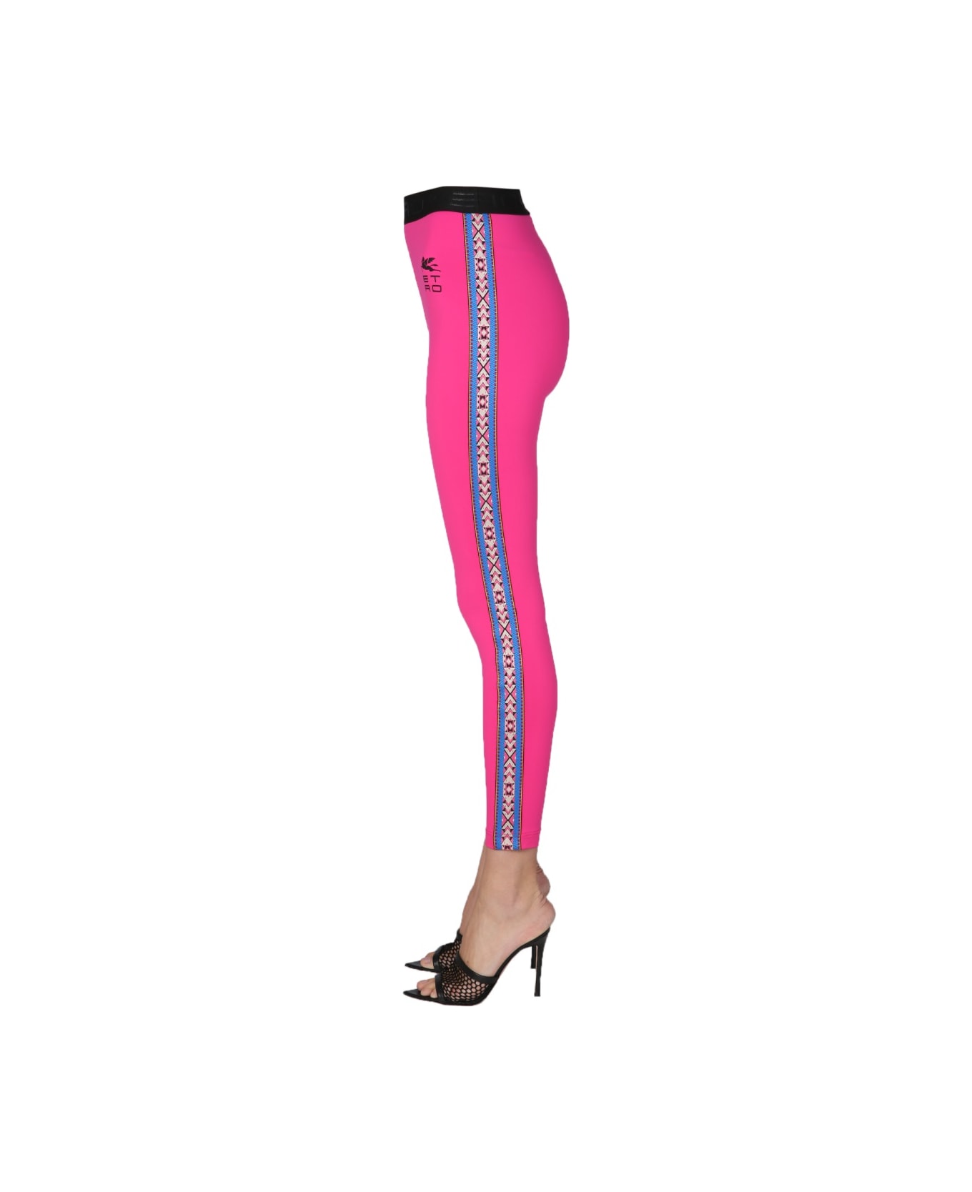 Etro Leggings With Logo - PINK