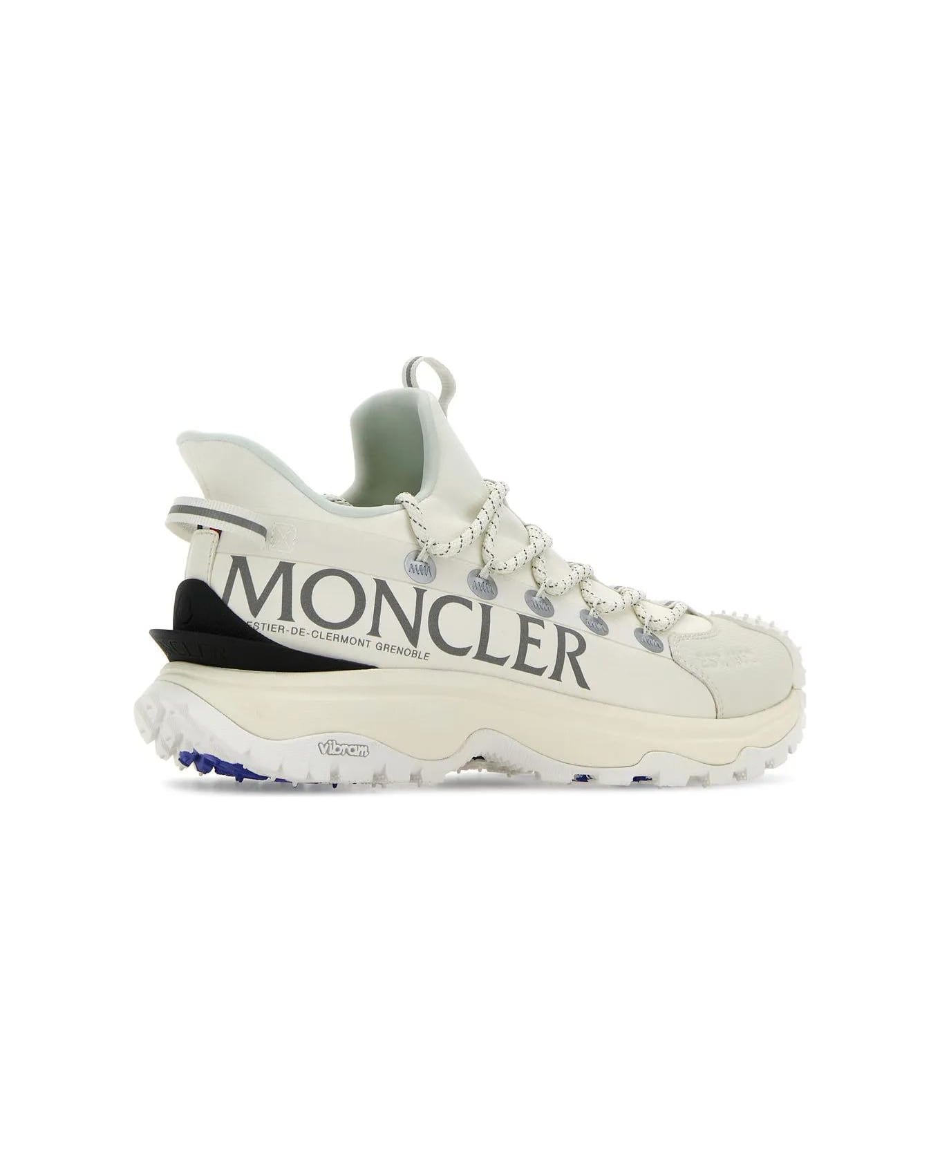 Moncler White Fabric And Rubber Trailgrip Lite2 Sneakers - White
