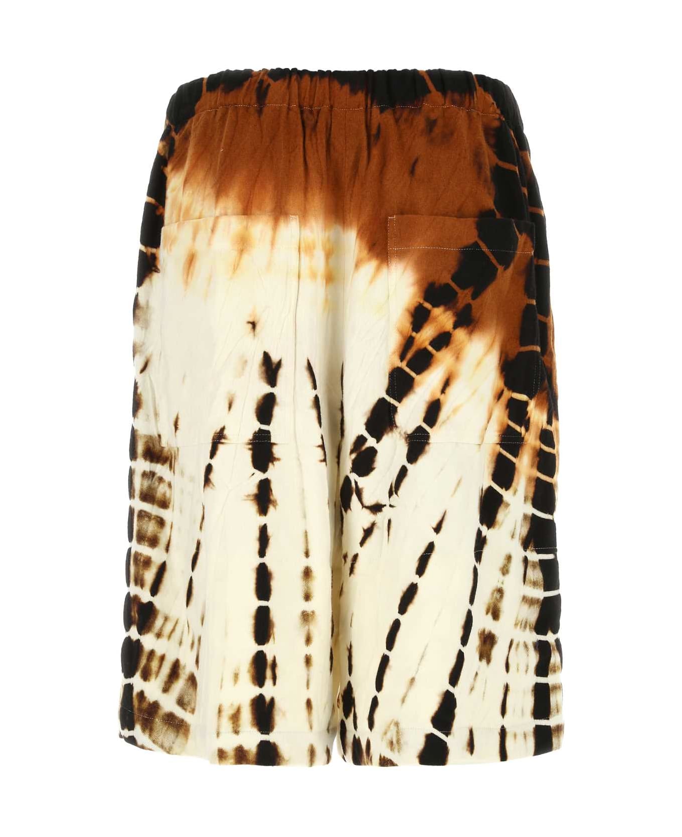 Jil Sander Printed Wool Blend Bermuda Shorts - 284