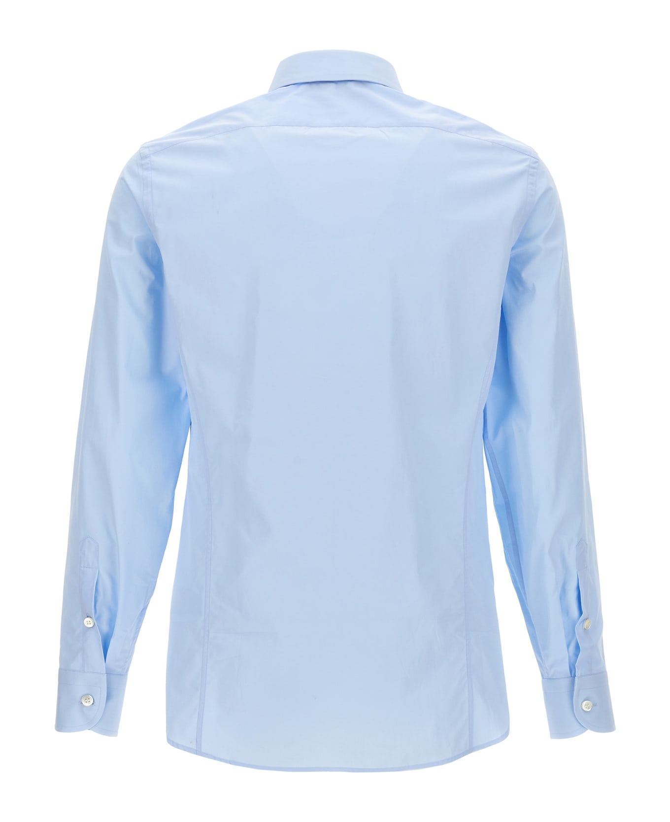 Gucci Logo Embroidery Shirt - Light Blue